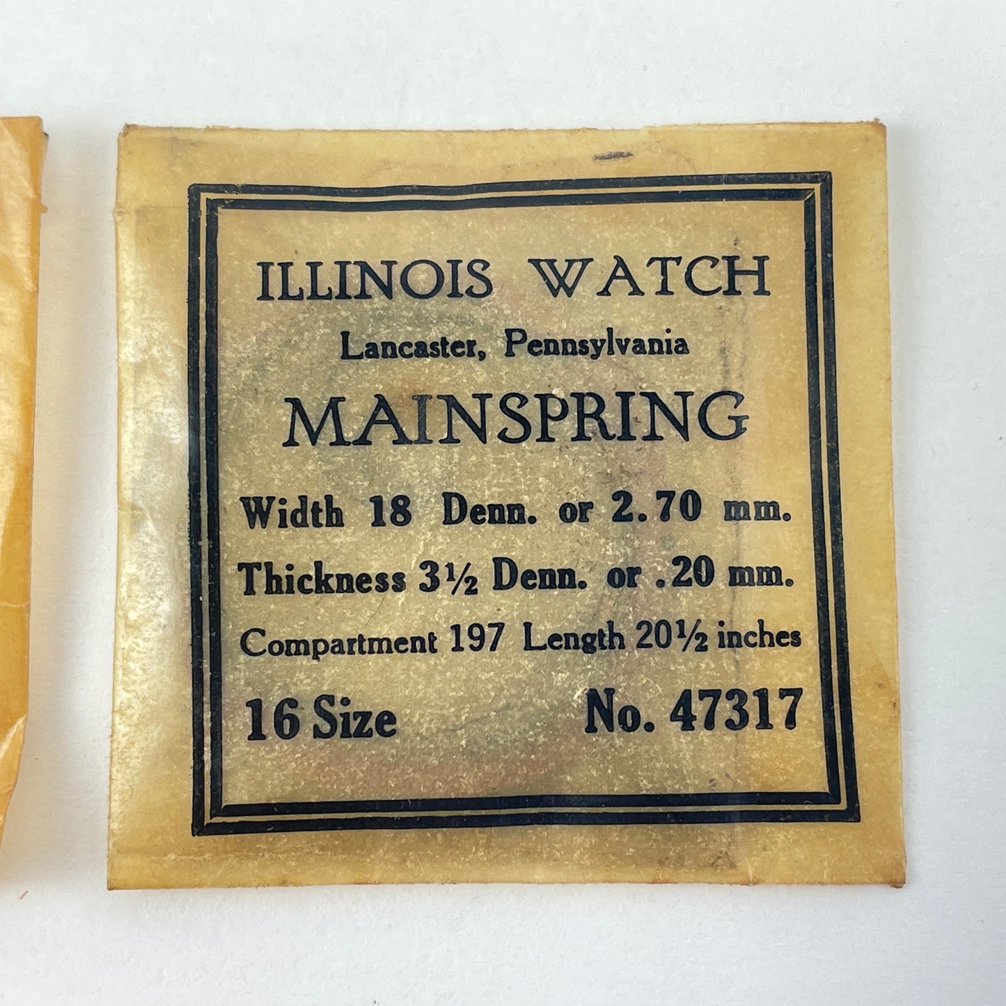 Lot 33- NOS Illinois Mainspring Selection (5)