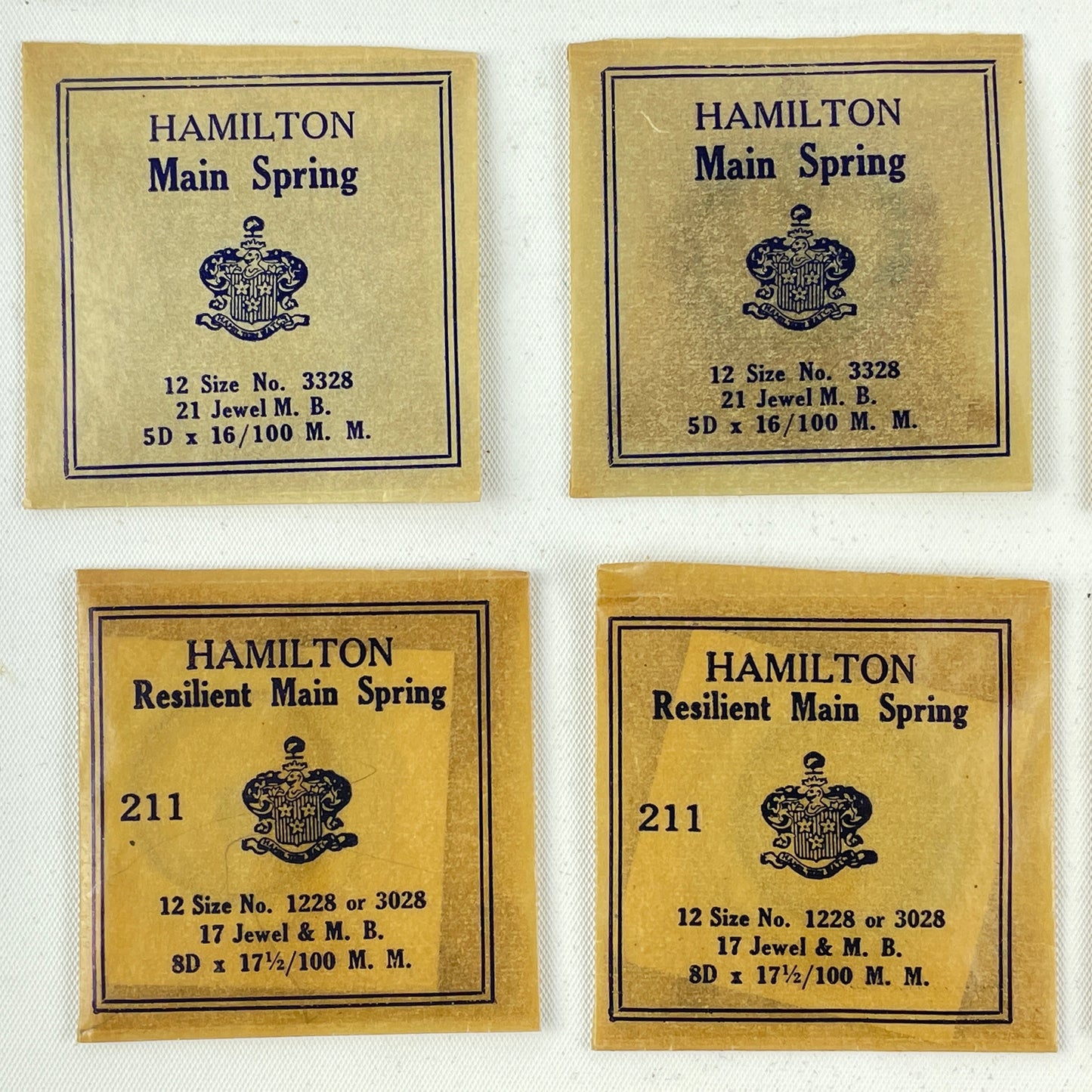 Lot 105- Genuine NOS Hamilton Factory 6/0 & 12 Size Mainsprings