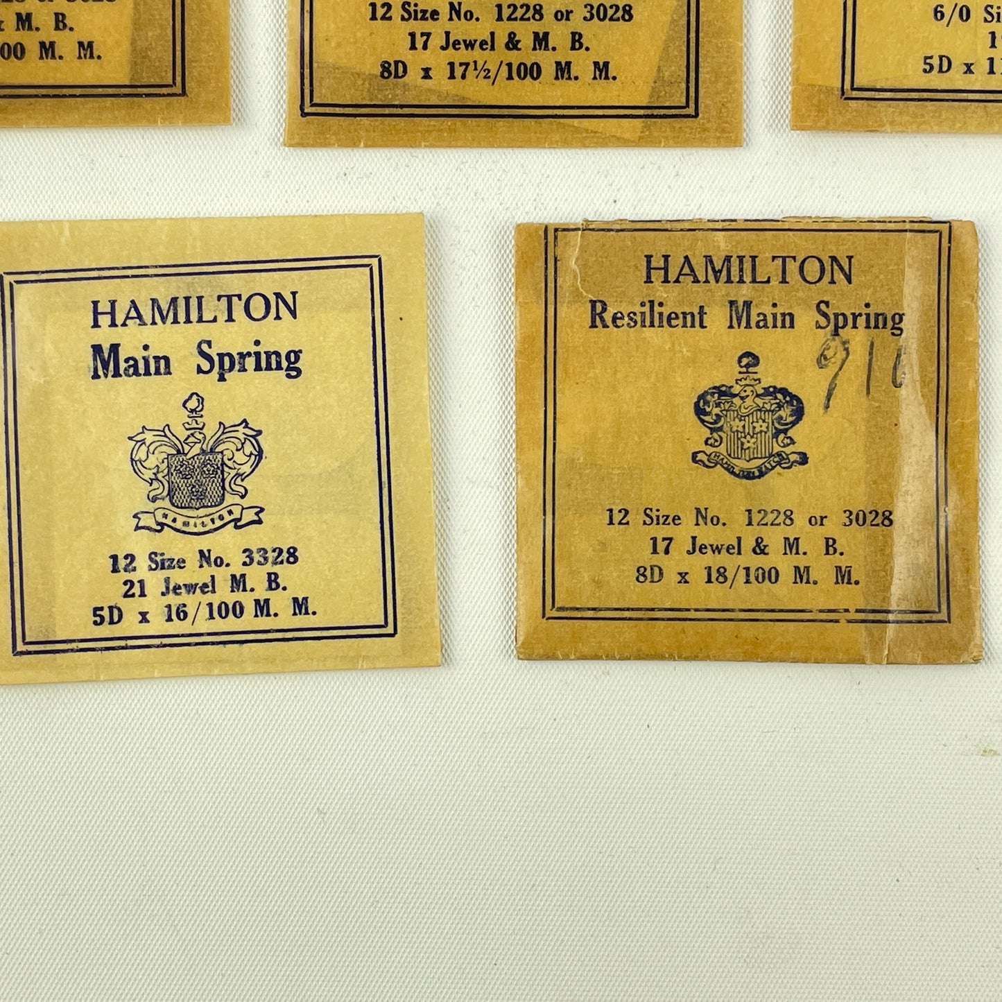 Lot 105- Genuine NOS Hamilton Factory 6/0 & 12 Size Mainsprings