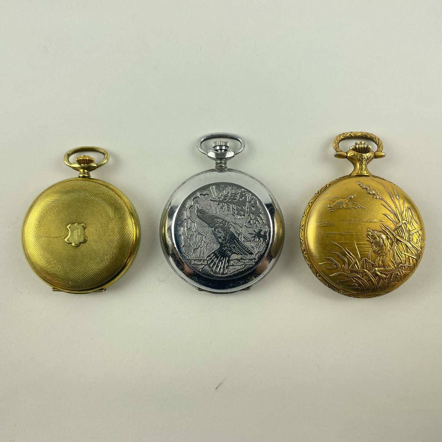Mar Lot 117- Soviet & Swiss Hunting Pocket Watch Assortment