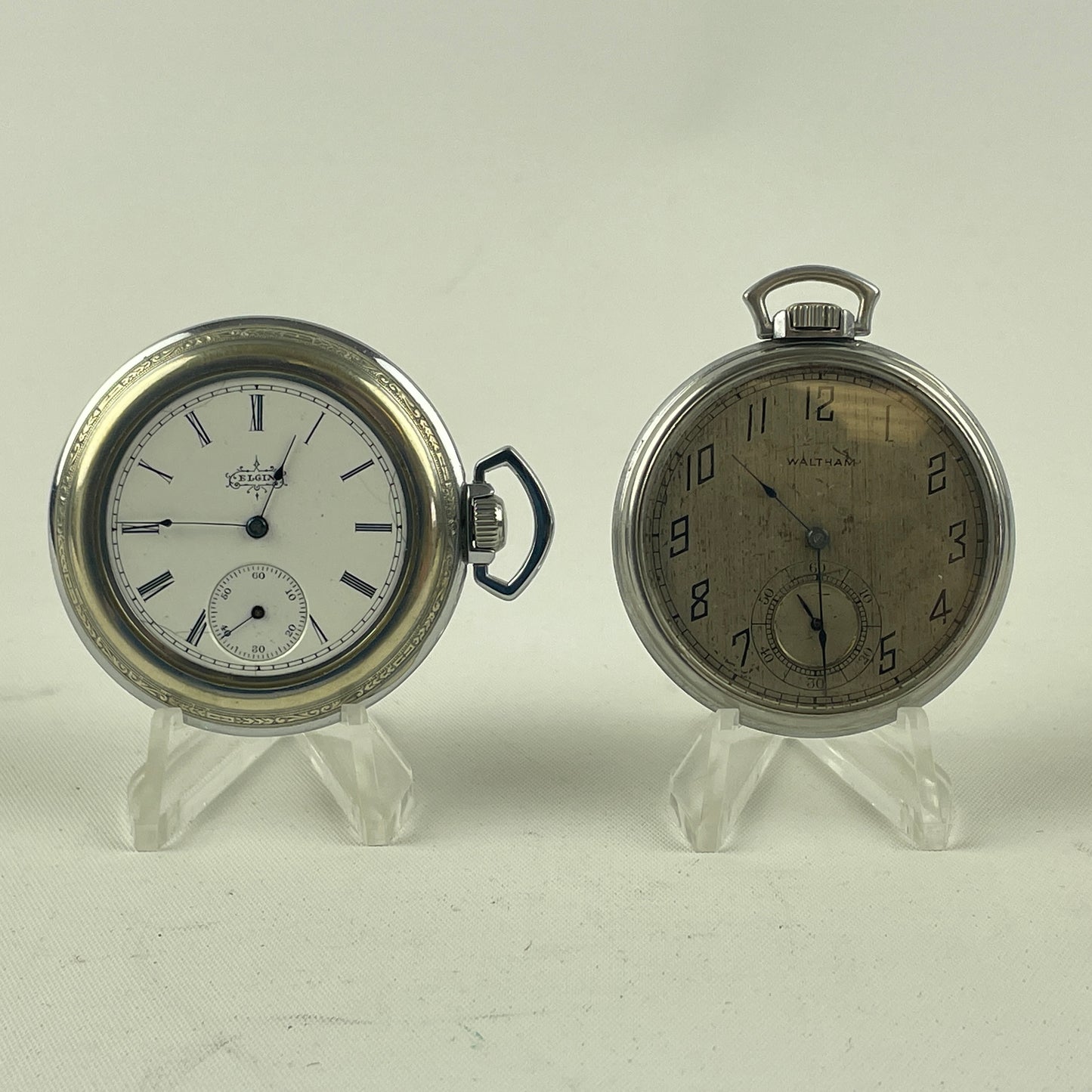 Mar Lot 67- Waltham 12S & Elgin 6S Pocket Watch Set