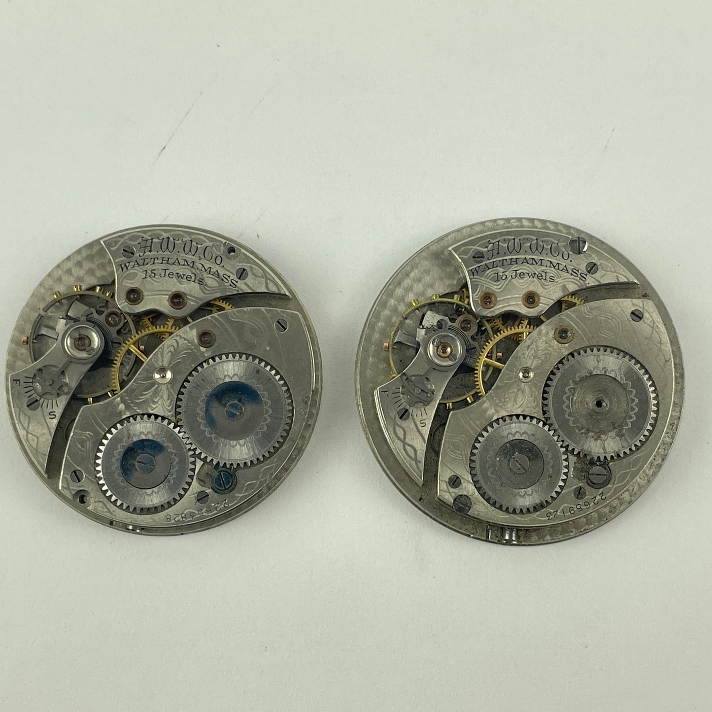 Mar Lot 41- Waltham 14S Pocket Watch Movements (2)