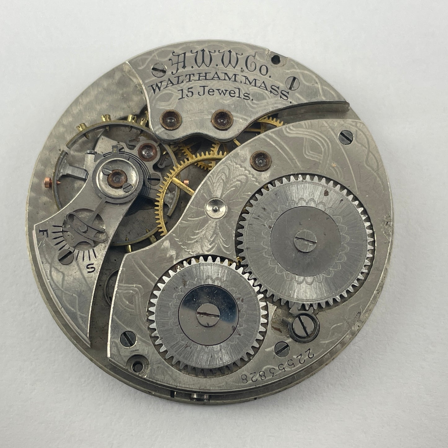 Mar Lot 41- Waltham 14S Pocket Watch Movements (2)
