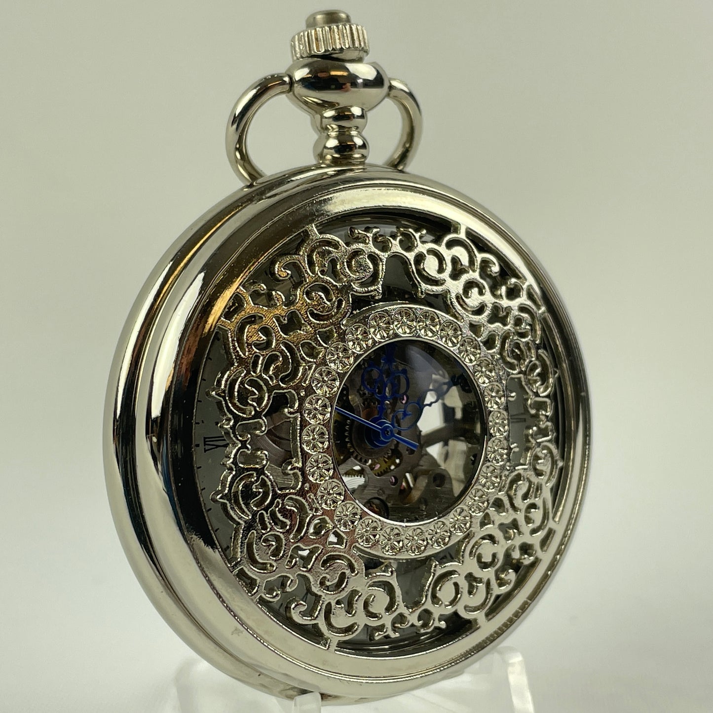 Mar Lot 78- Swiss Modern Skeletonized Pocket Watch