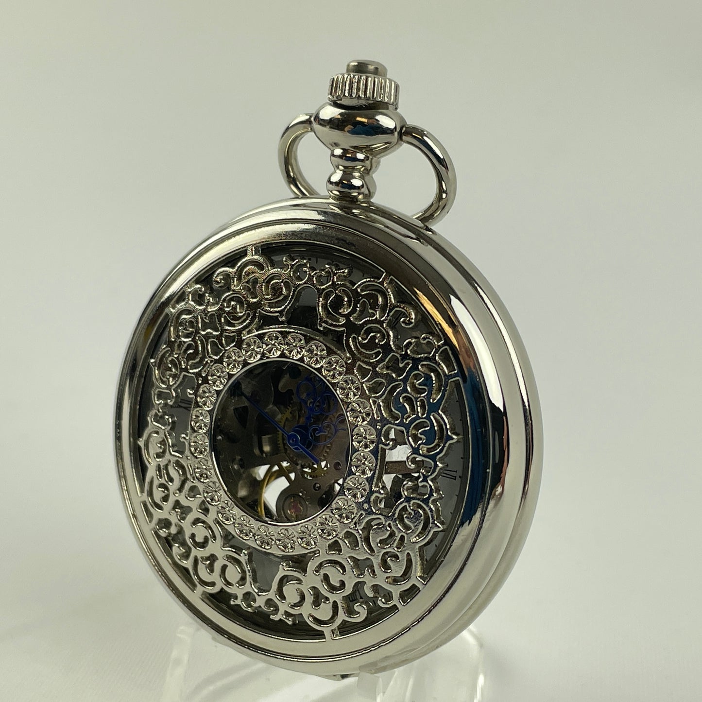Mar Lot 78- Swiss Modern Skeletonized Pocket Watch