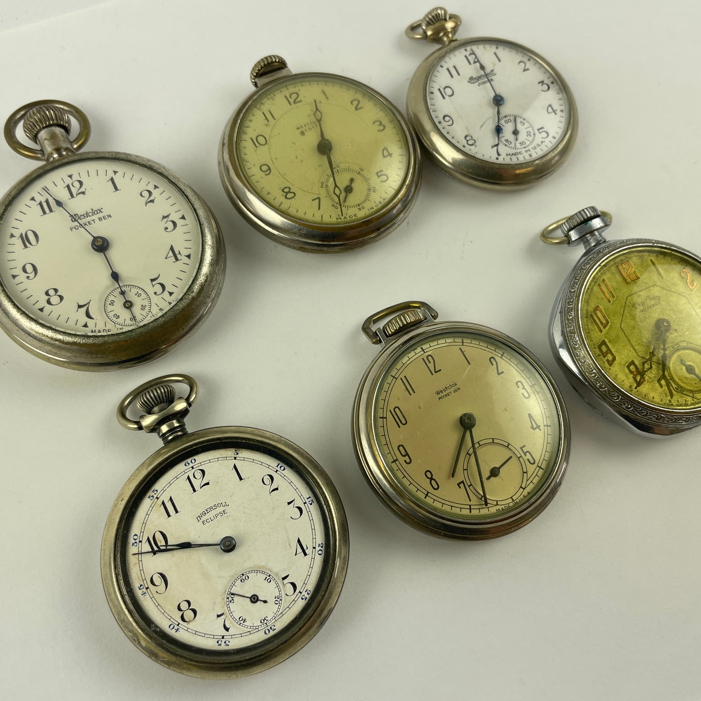 Mar Lot 40- American Dollar Pocket Watch Assortment (6)