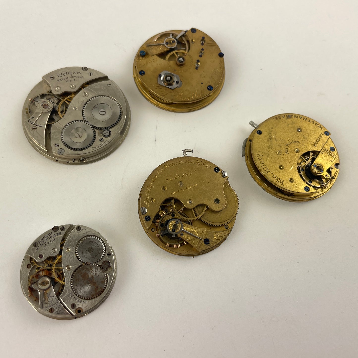 Mar Lot 11- Waltham Pocket Watch Movement Assortment