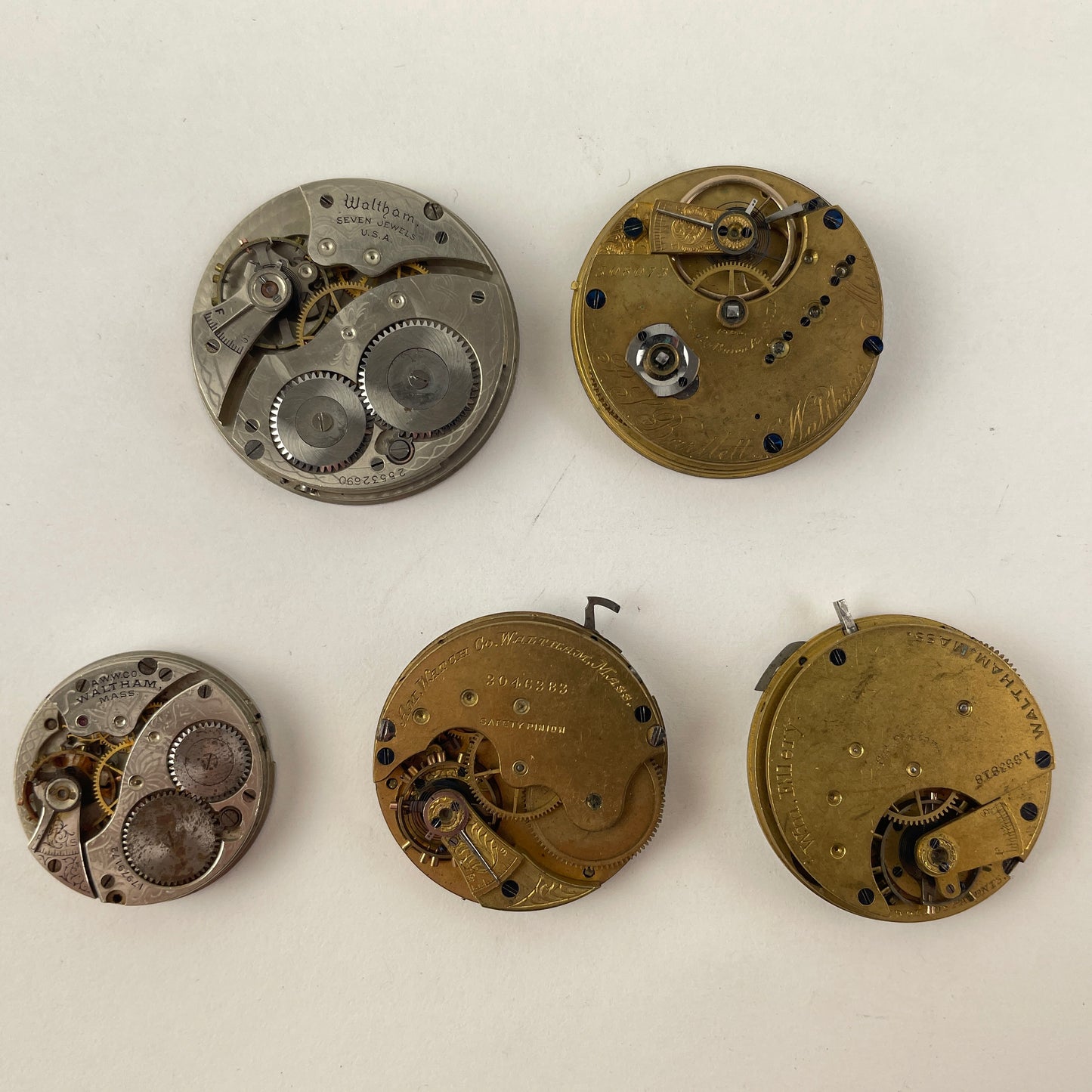 Mar Lot 11- Waltham Pocket Watch Movement Assortment
