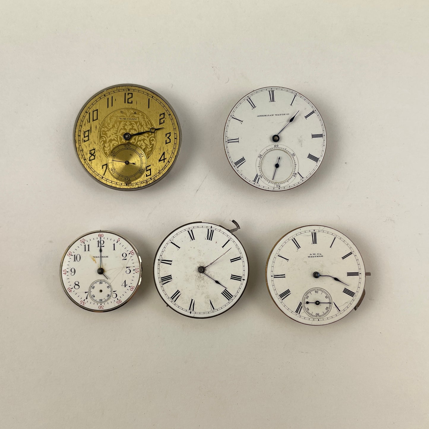 Mar Lot 11- Waltham Pocket Watch Movement Assortment