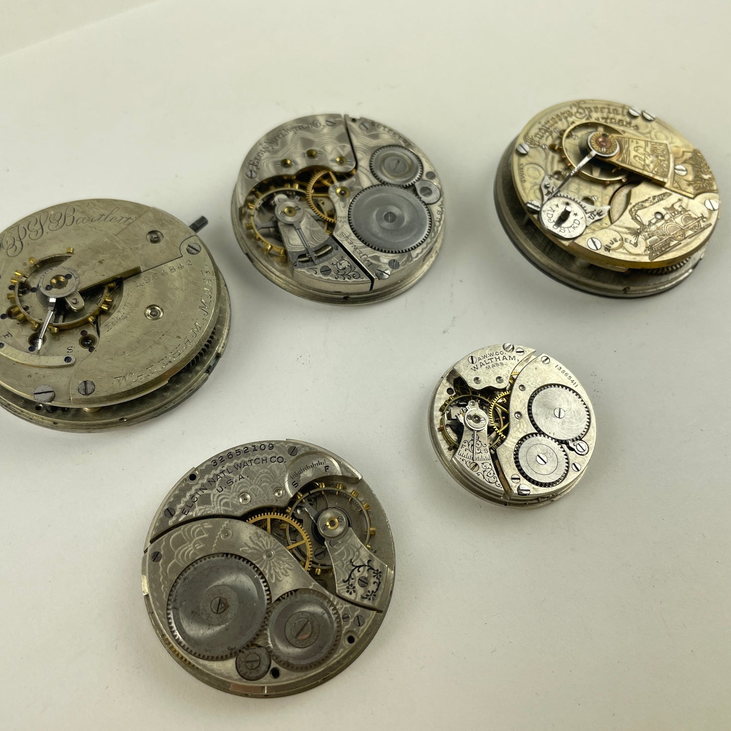 Mar Lot 66- Elgin | Waltham | Swiss PW Movement Assortment