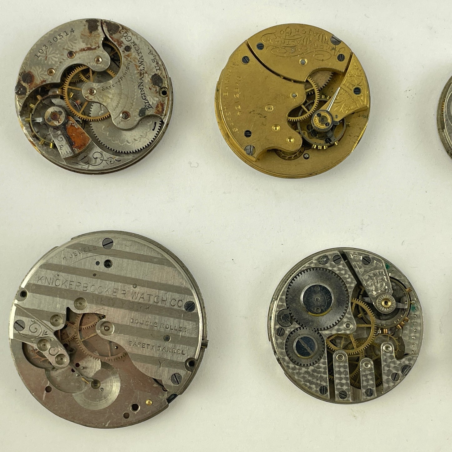 Mar Lot 128- Waltham| NY Standard| Elgin| Ingersoll| Reliance| New Haven PW Movement Assortment