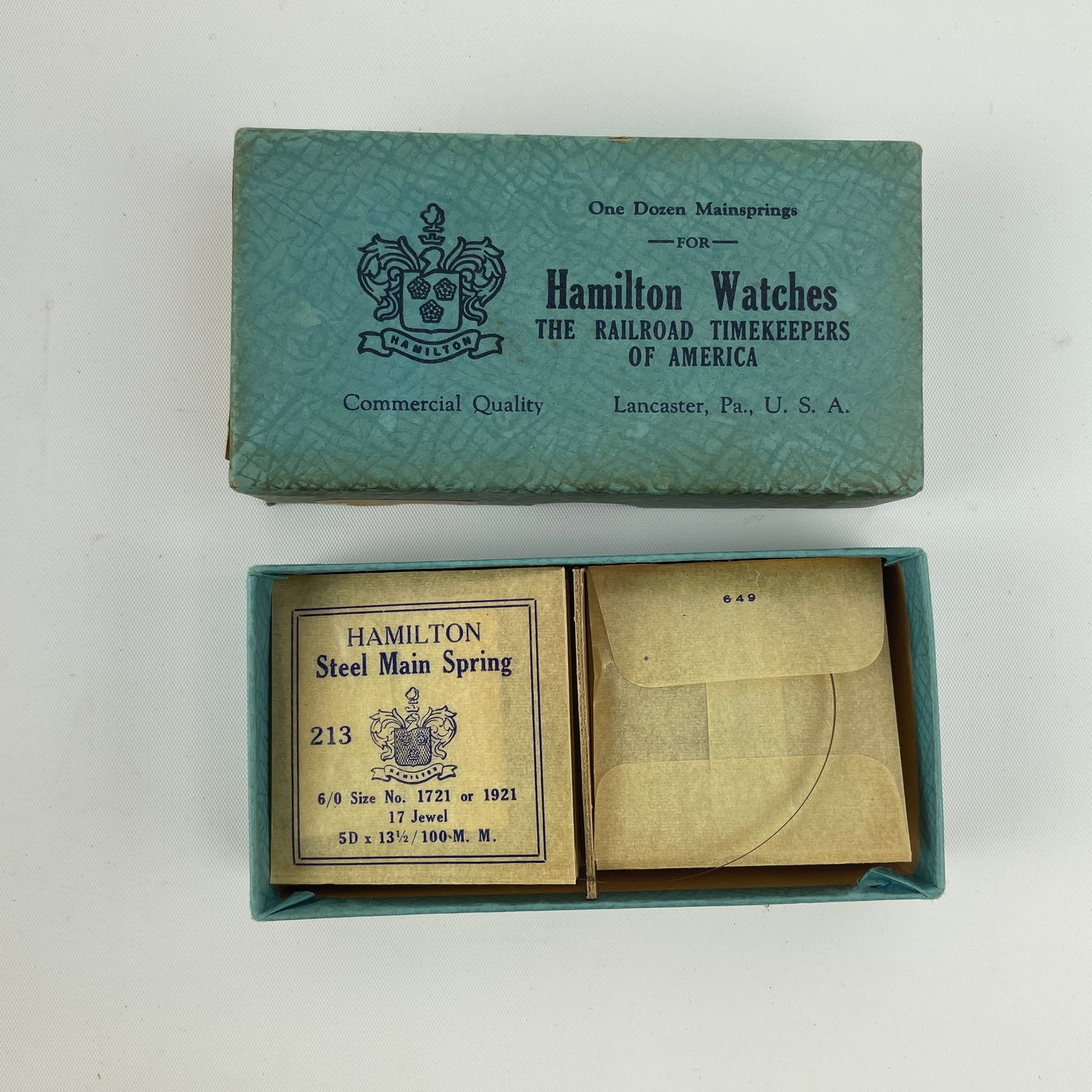 Mar Lot 57- NOS Blued Mainsprings