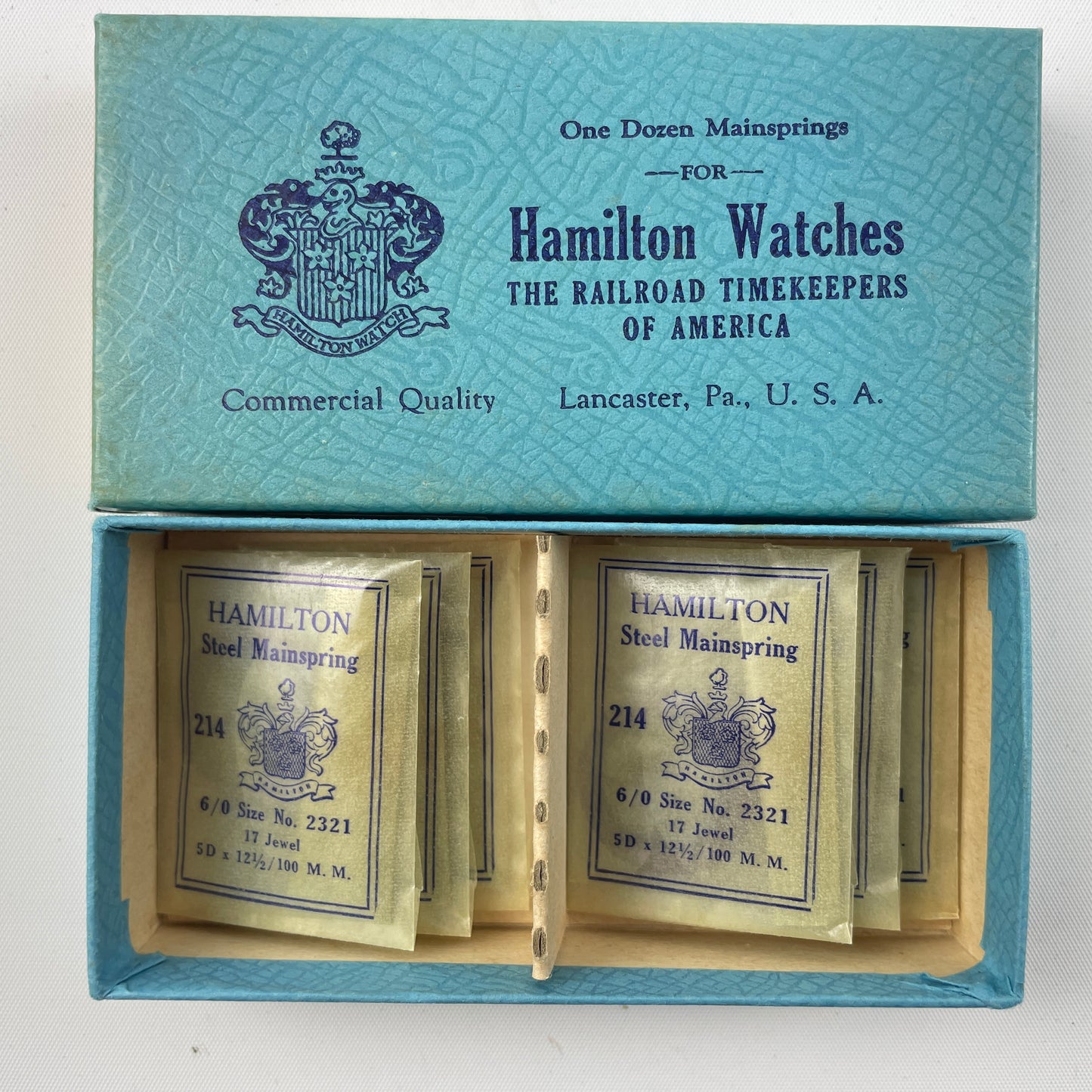 Mar Lot 57- NOS Blued Mainsprings