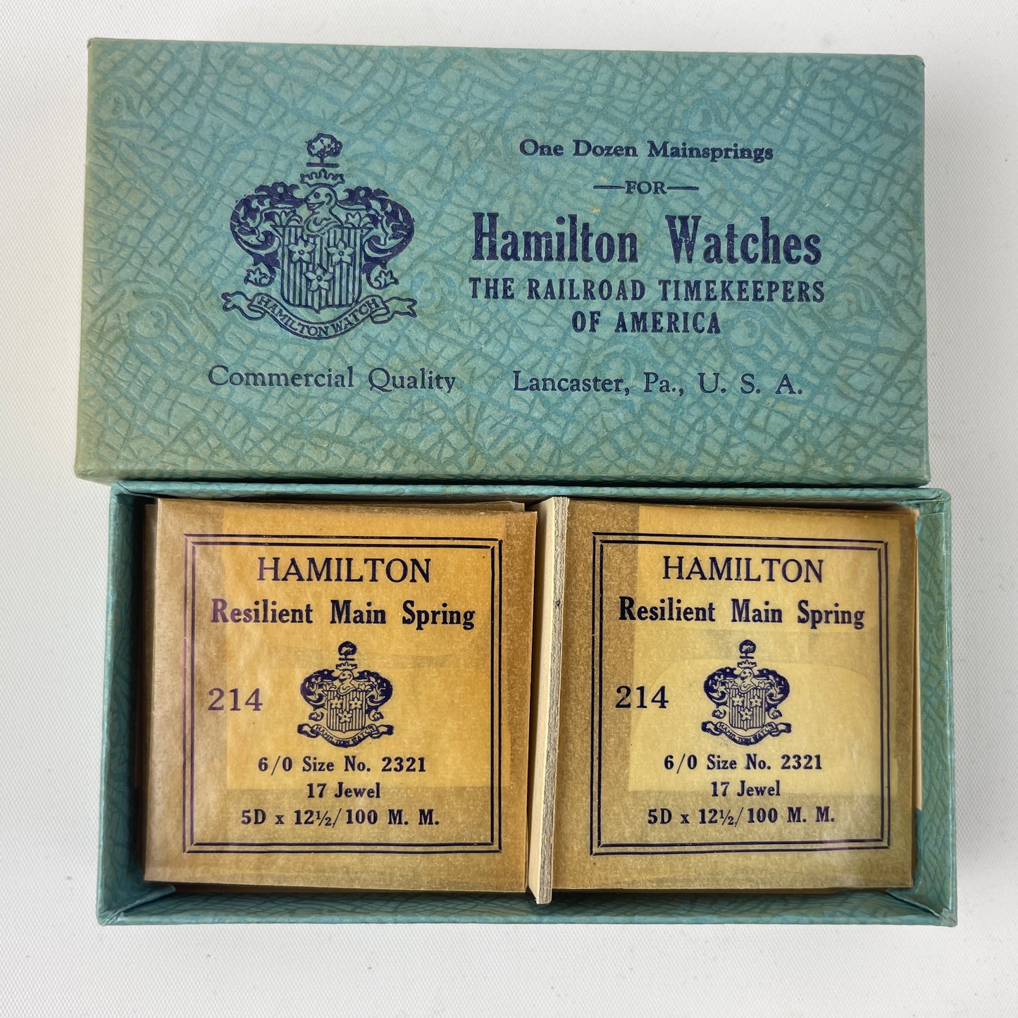 Mar Lot 57- NOS Blued Mainsprings