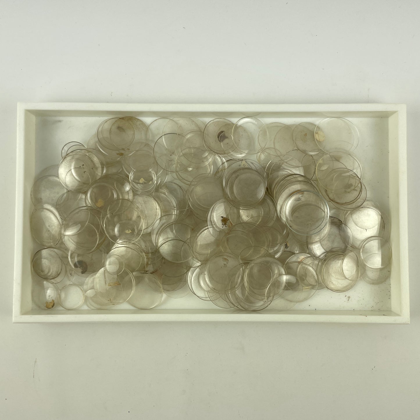 Mar Lot 132- Watchmaker’s Selection of Glass NOS Pocket Watch Crystals 350+