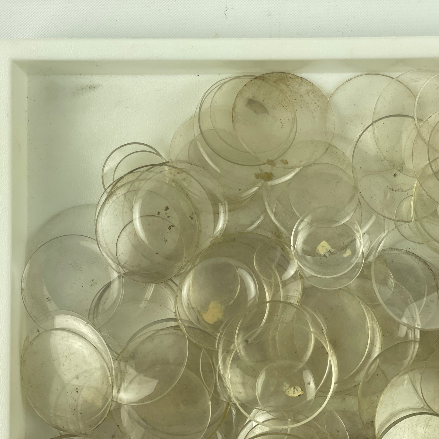 Mar Lot 132- Watchmaker’s Selection of Glass NOS Pocket Watch Crystals 350+