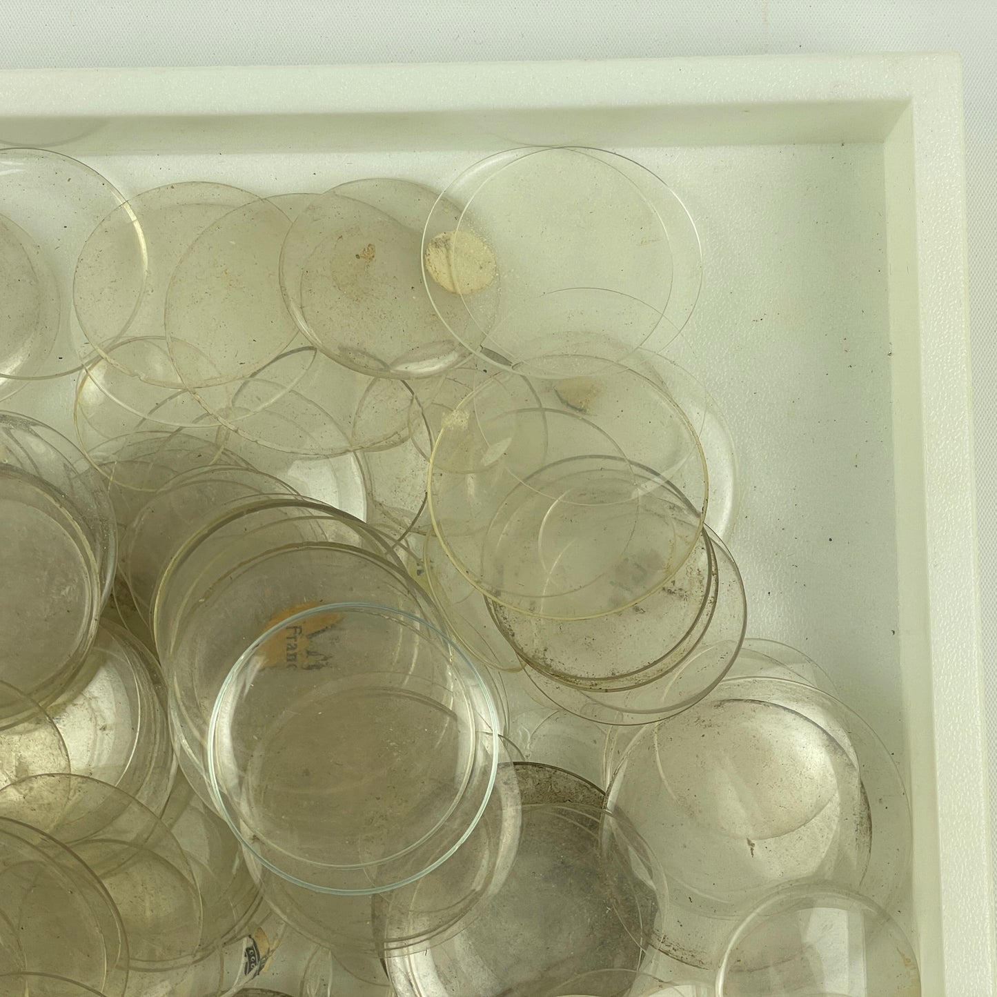 Mar Lot 132- Watchmaker’s Selection of Glass NOS Pocket Watch Crystals 350+