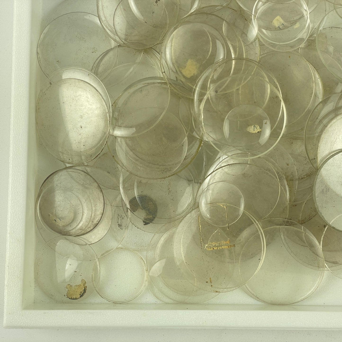 Mar Lot 132- Watchmaker’s Selection of Glass NOS Pocket Watch Crystals 350+