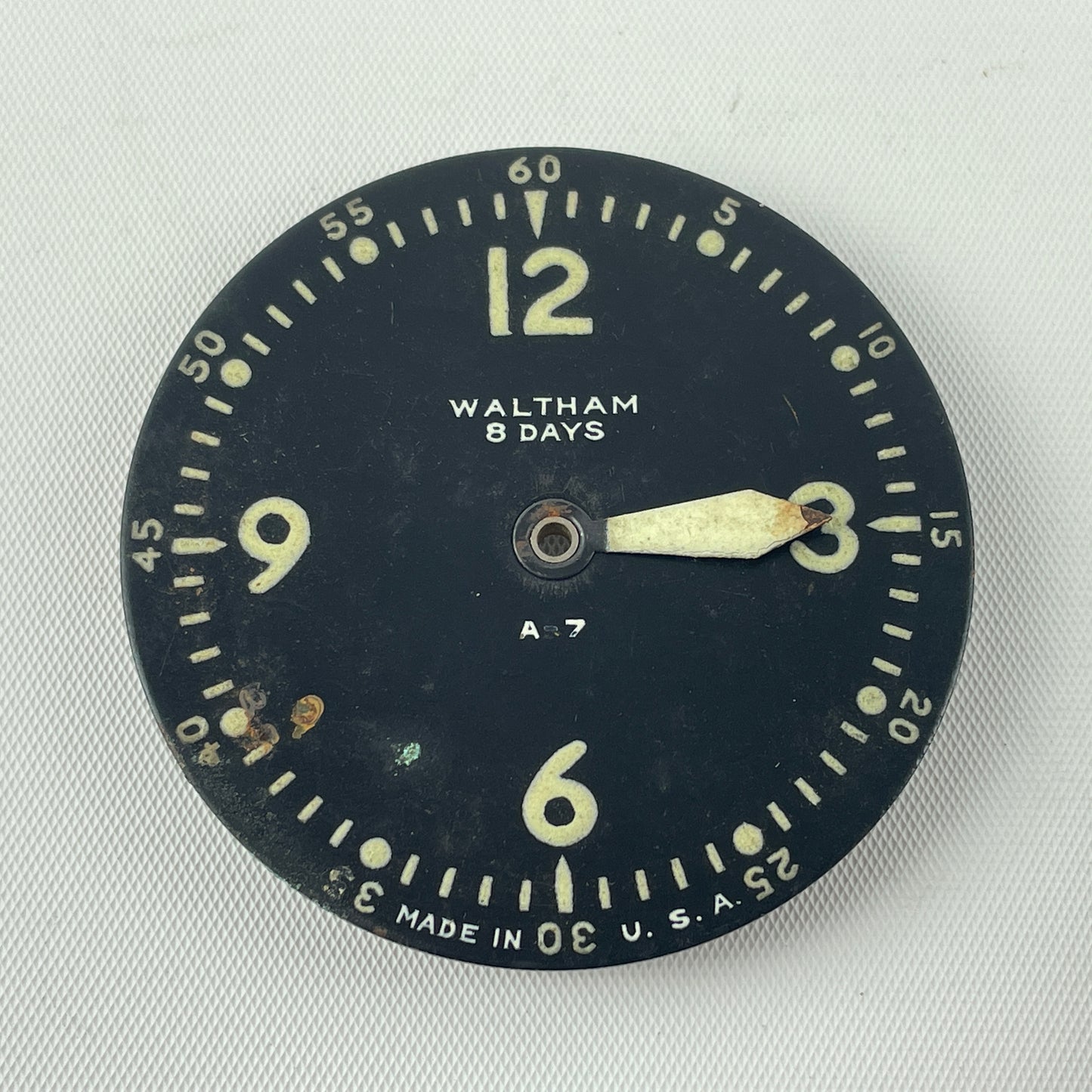 Mar Lot 62- Waltham A-7 Black Military Dials & Parts