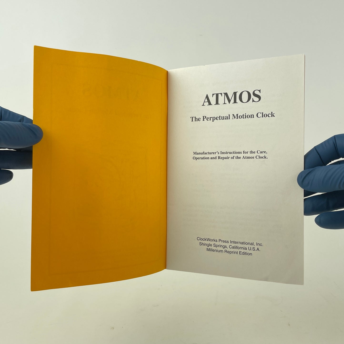 Mar Lot 106- ATMOS The Perpetual Motion Clock Manual