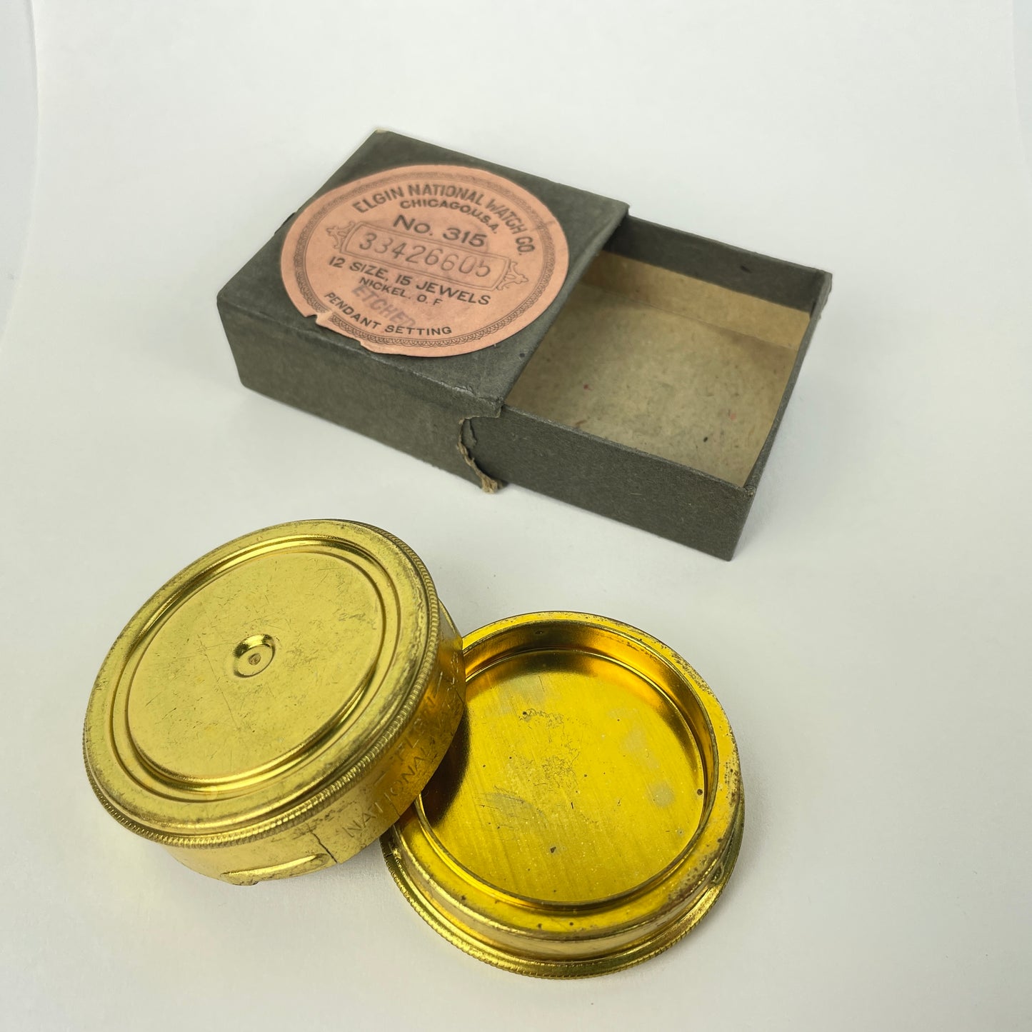 Elgin 12 Size Boxed Movement Shipping Container