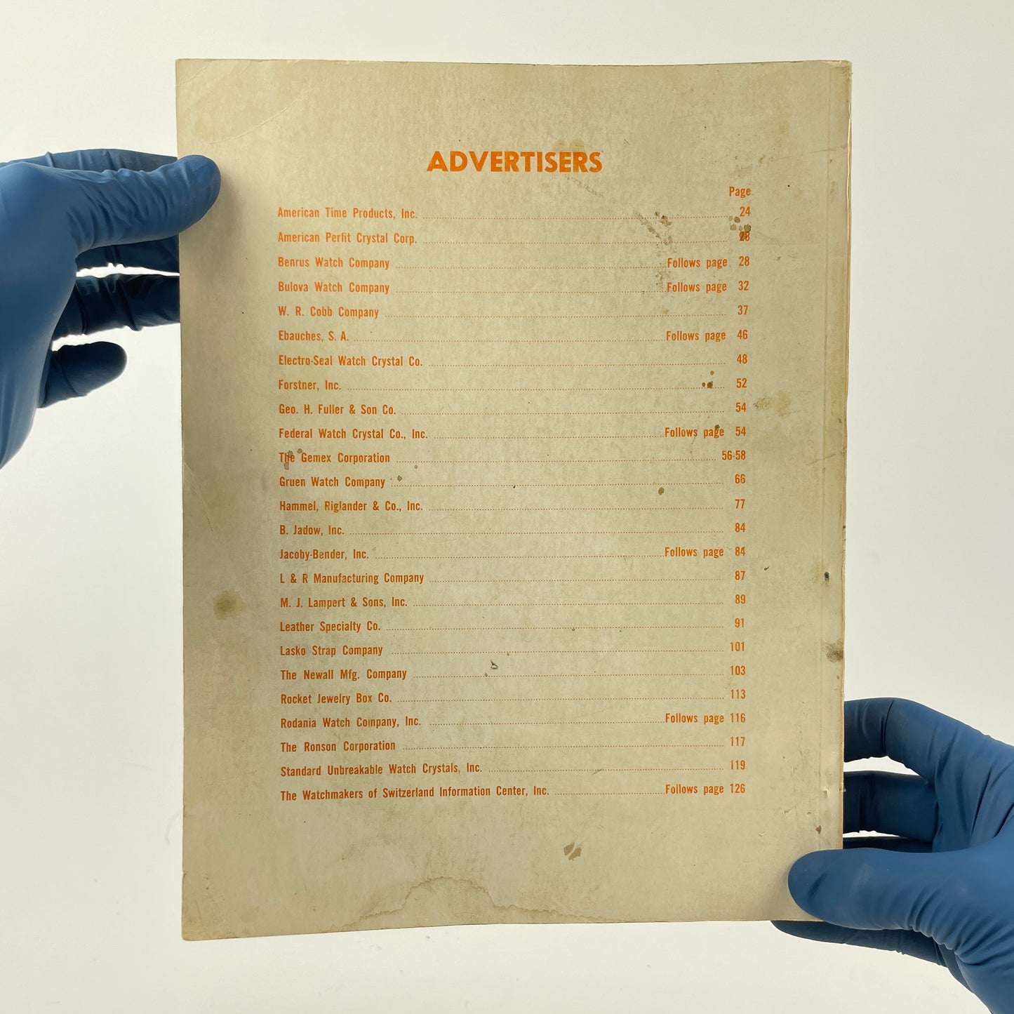 Lot 90- The Official W.M.D.A.A. Catalog Of Genuine Watch Parts
