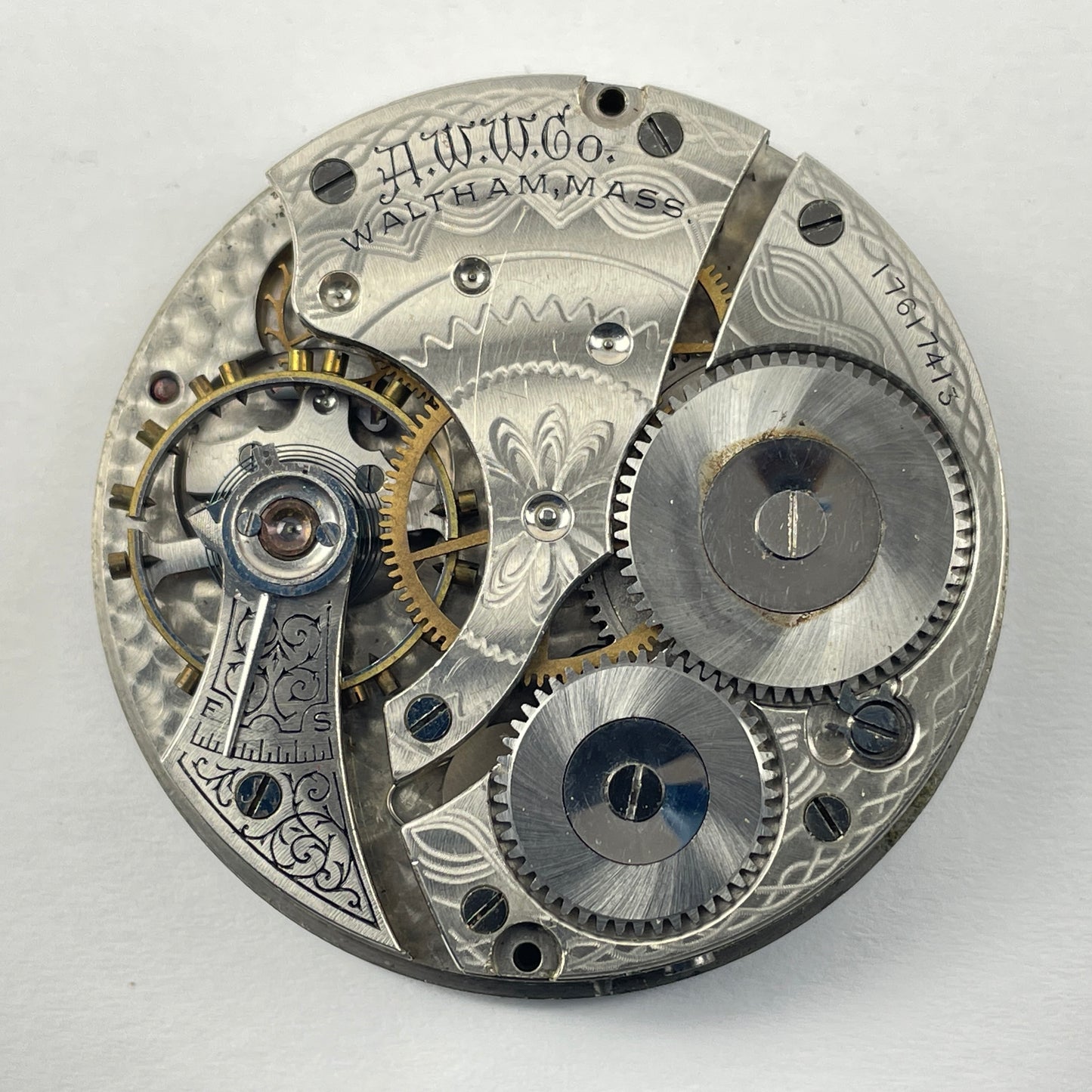 Lot 15- Waltham 16 Size 7 Jewel Open Face Pocket Watch Movements