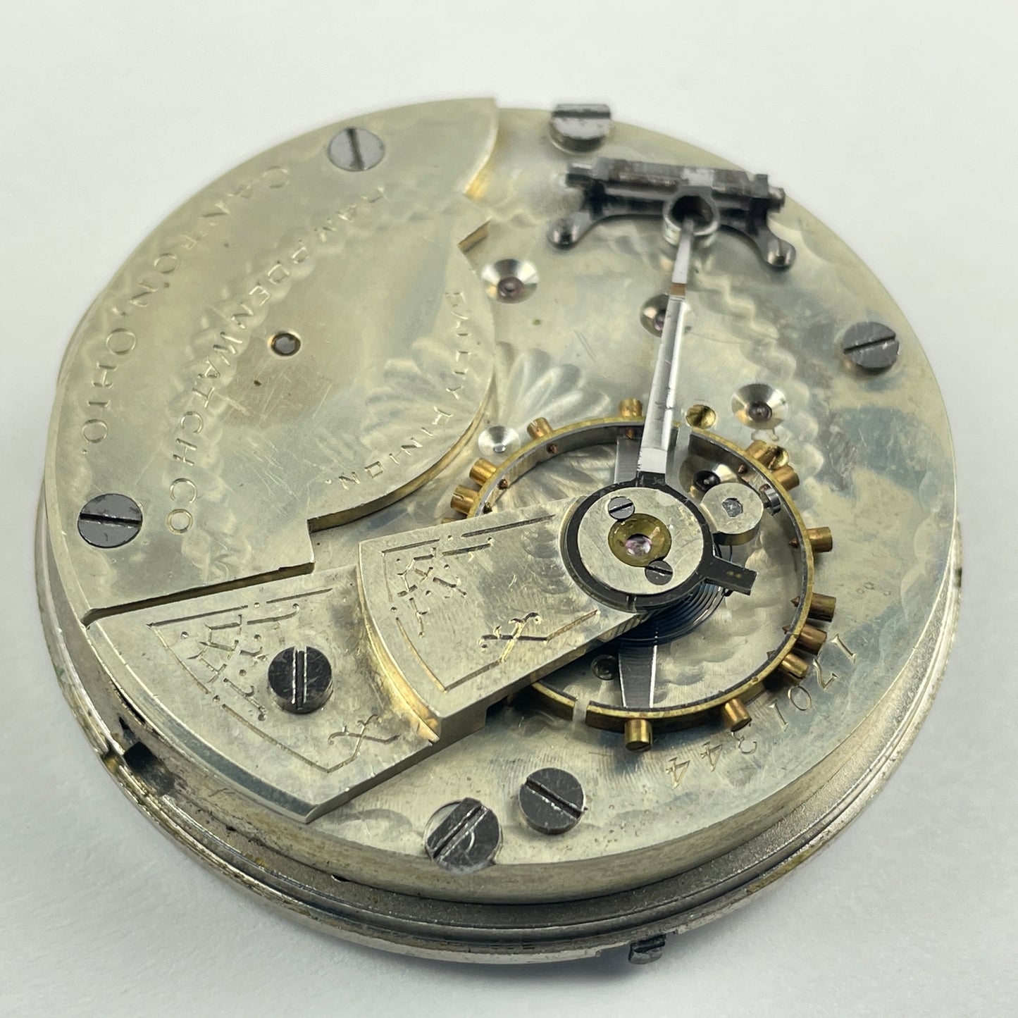 Lot 33- Hampden 18 Size Open Face Pocket Watch Movement