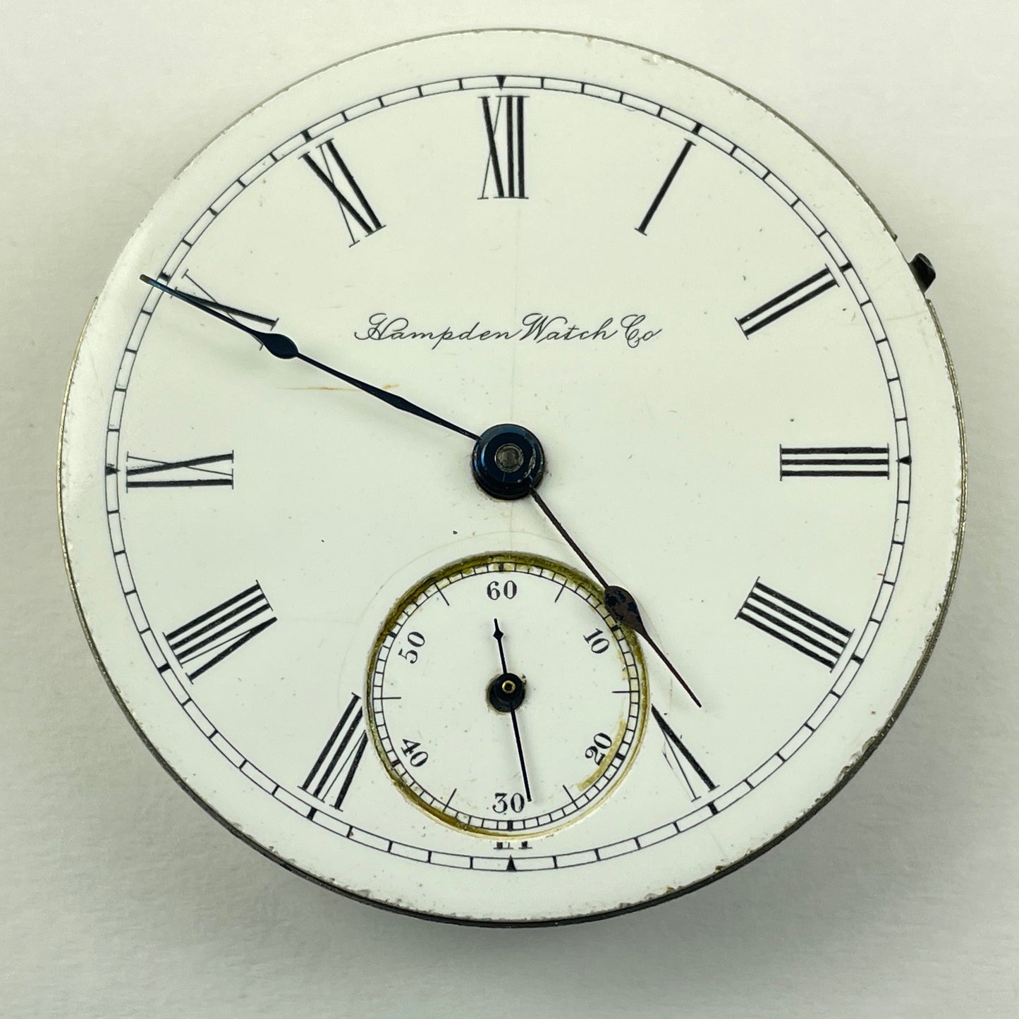 Lot 33- Hampden 18 Size Open Face Pocket Watch Movement