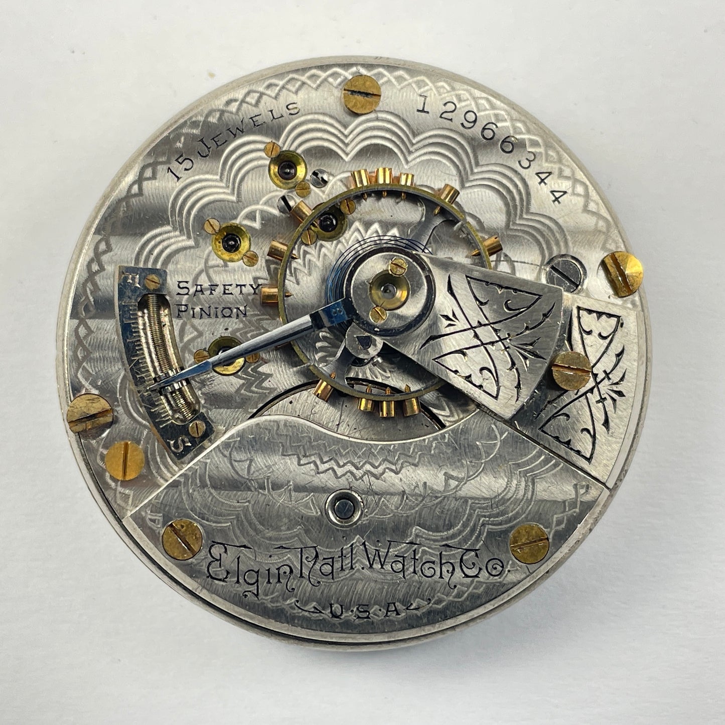 Lot 41- Elgin 18 Size Open Face 7 & 15 Jewel Pocket Watch Movements