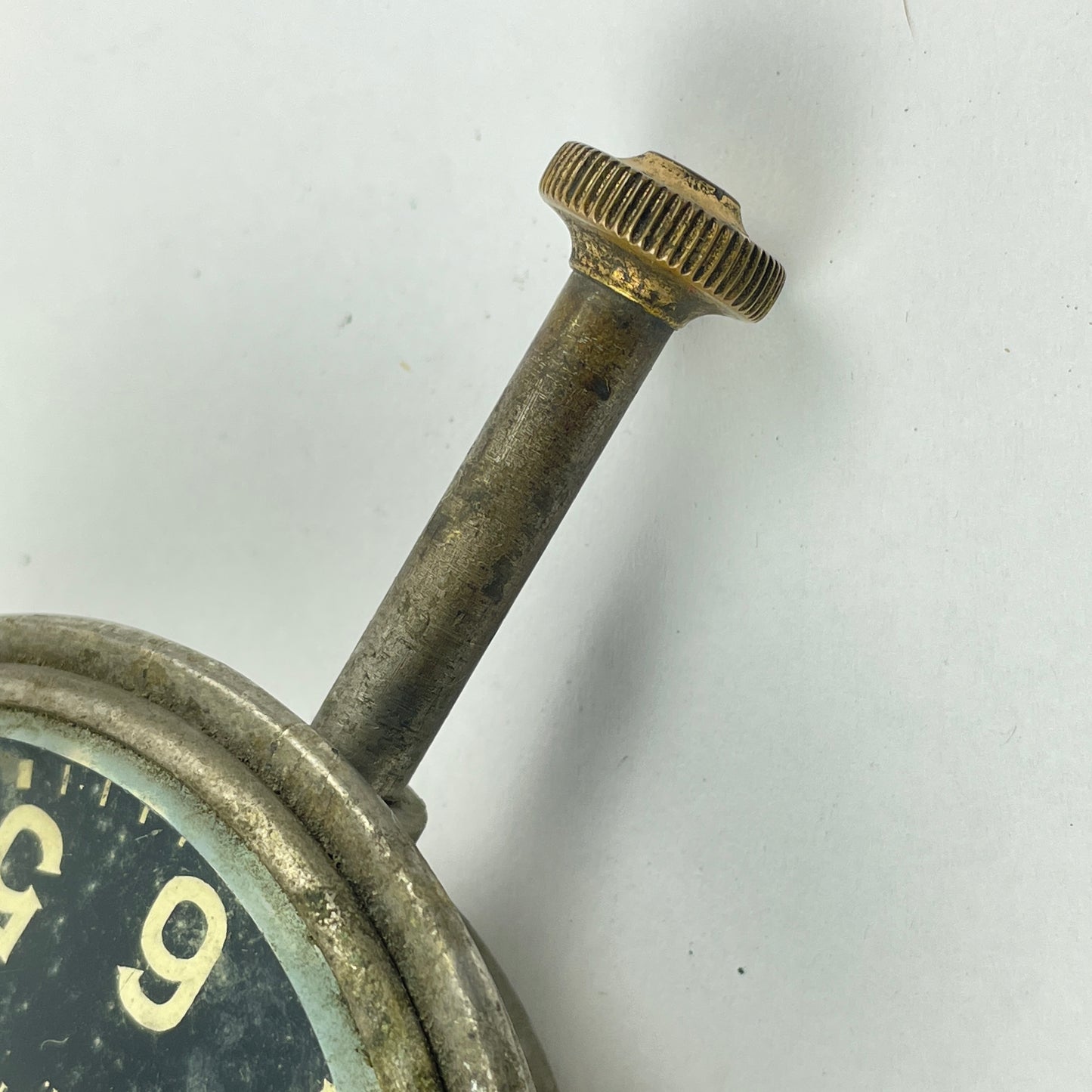Lot 45- Waltham 8-Day Black Dial Early Automobile Clock