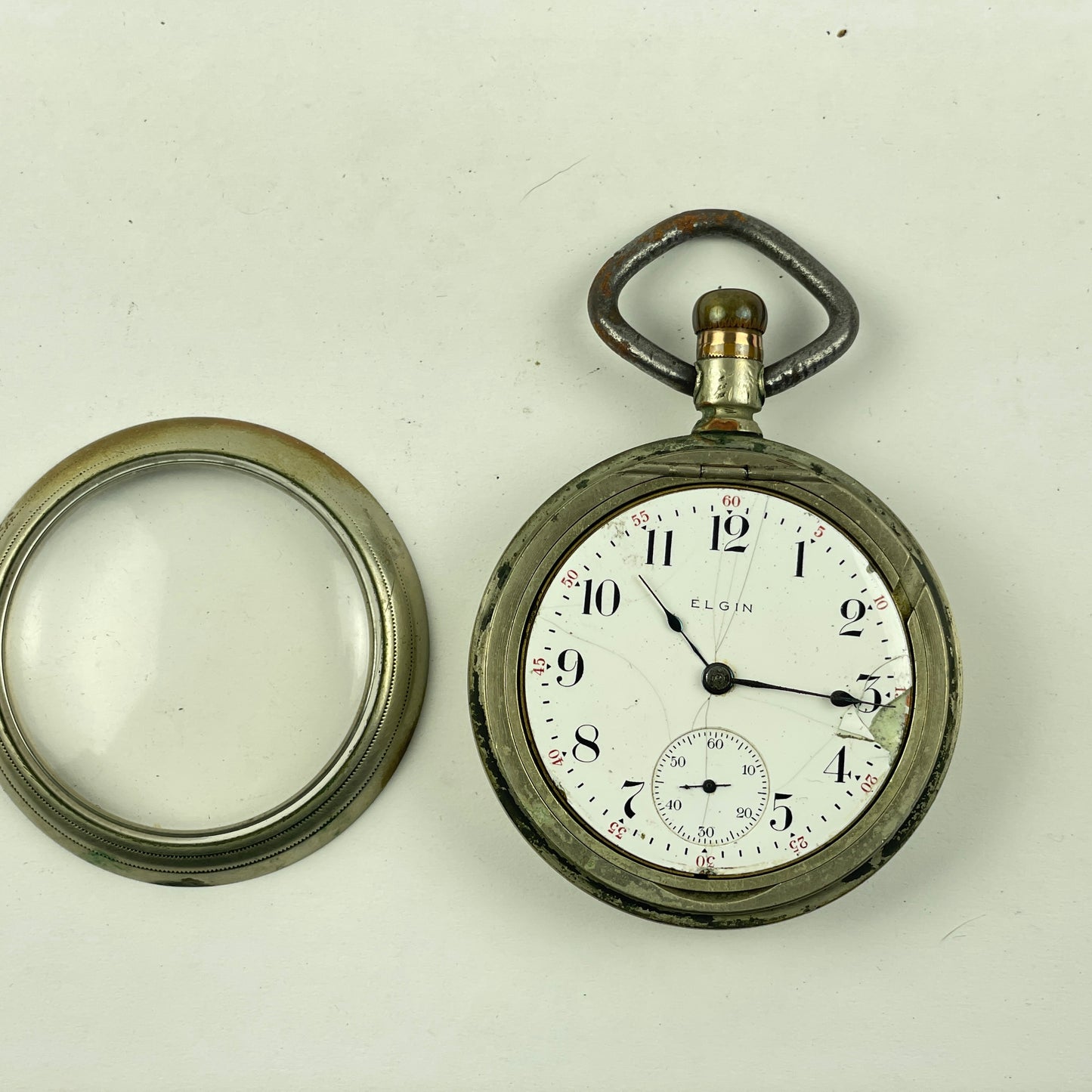 Lot 47- Elgin 18 Size Open Face 17 Jewel Pocket Watch