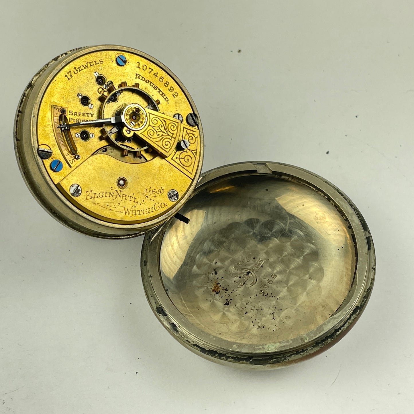 Lot 47- Elgin 18 Size Open Face 17 Jewel Pocket Watch