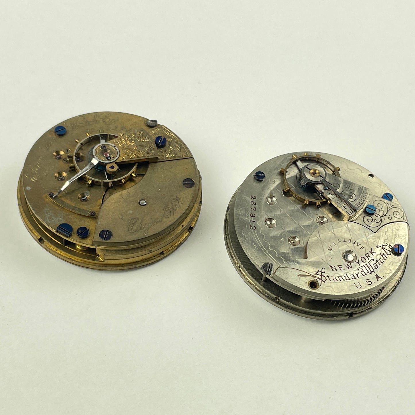 Lot 122- Elgin & New York Standard 18 Size Pocket Watch Movements