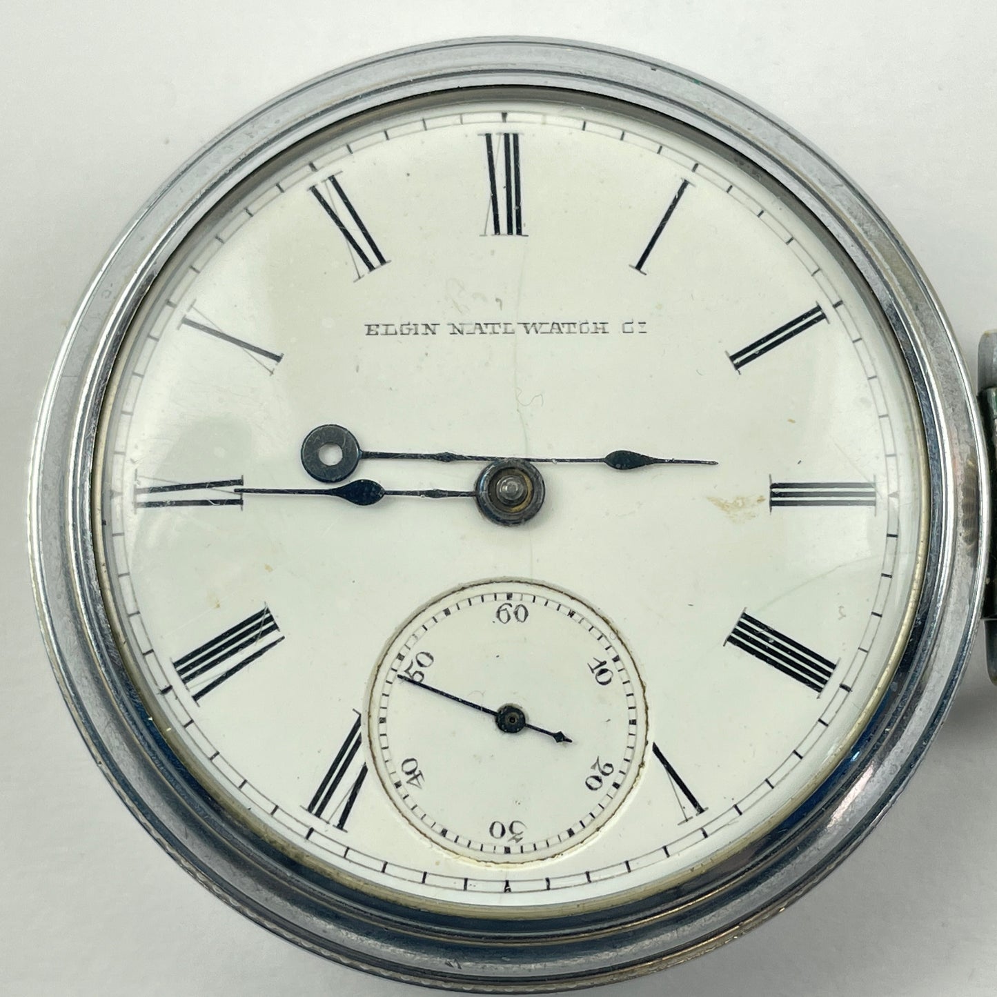 Lot 124- Elgin 18 Size 7 Jewel Open Face Pocket Watch