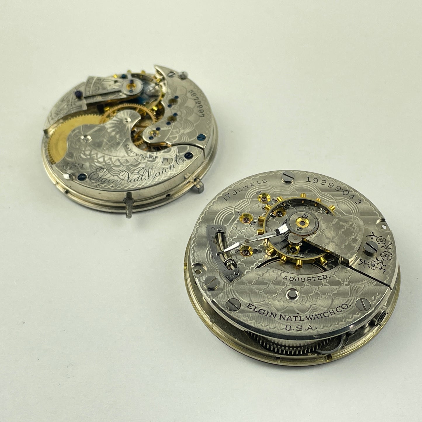 Lot 50- Elgin 16 & 18 Size Hunting & Open Face Pocket Watch Movements