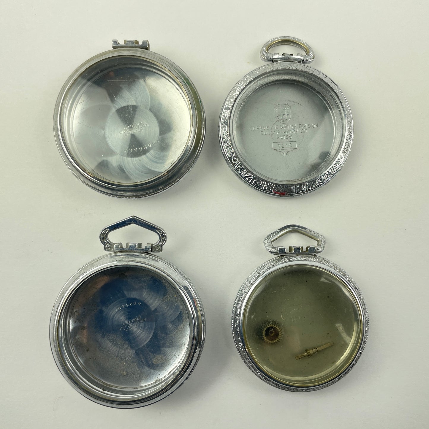 Lot 53- American 16 Size Base Metal Screw Cover Pocket Watch Cases