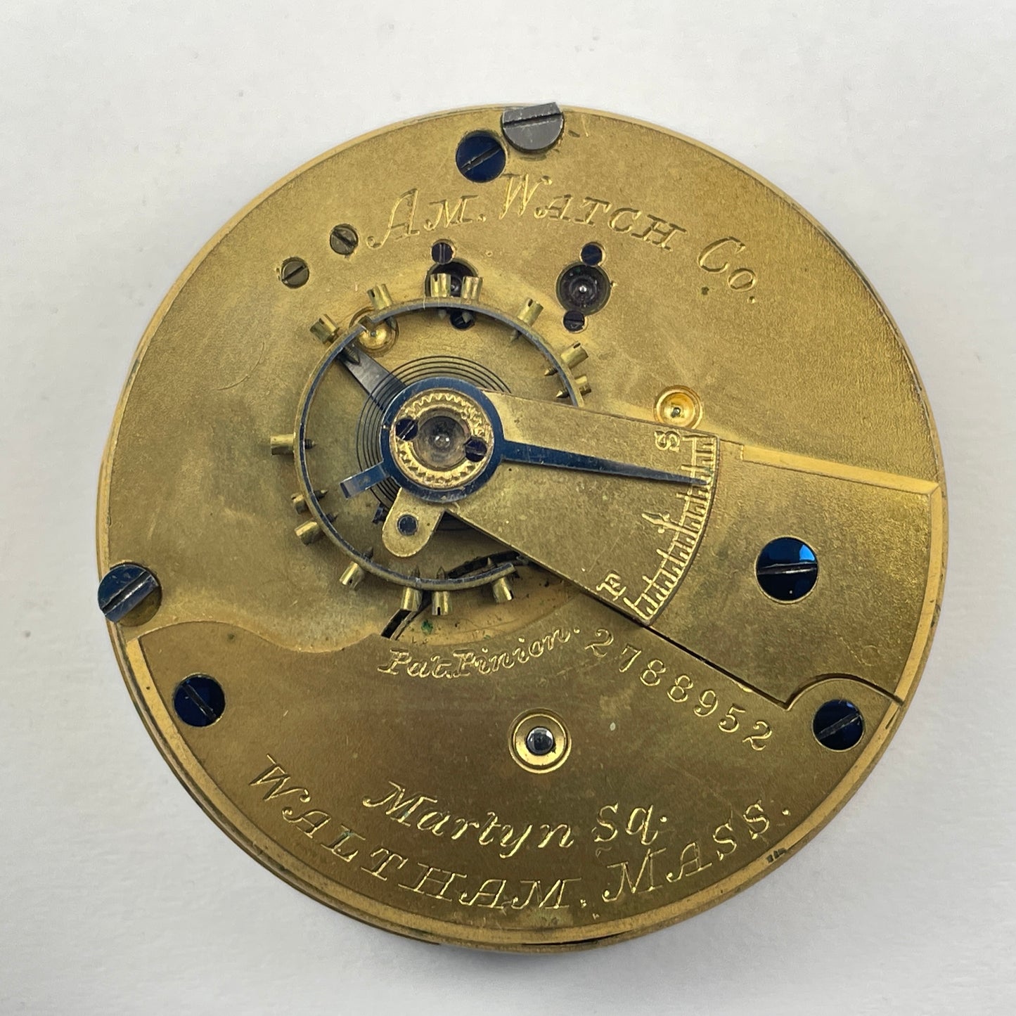 Lot 54- Waltham 18 Size Hunting Gilt Pocket Watch Movements