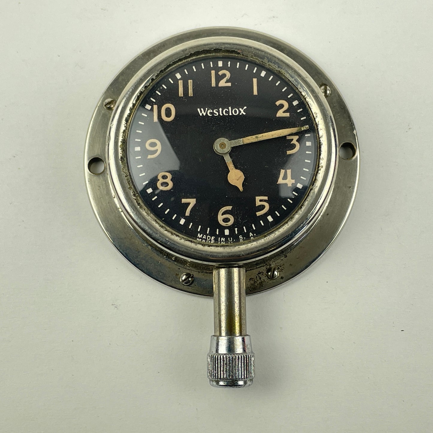Lot 62- Westclox Early Vintage Mechanical Automobile Clock