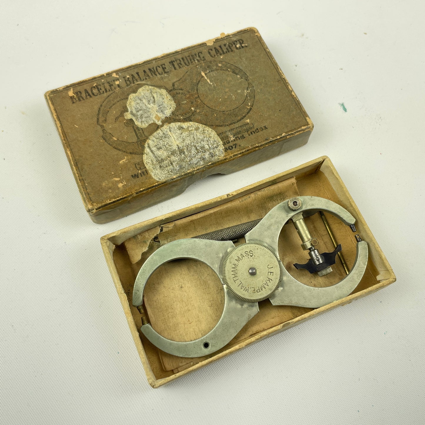 Lot 60- Watchmaker’s Boxed Hand Nickel Caliper w/ Instructions
