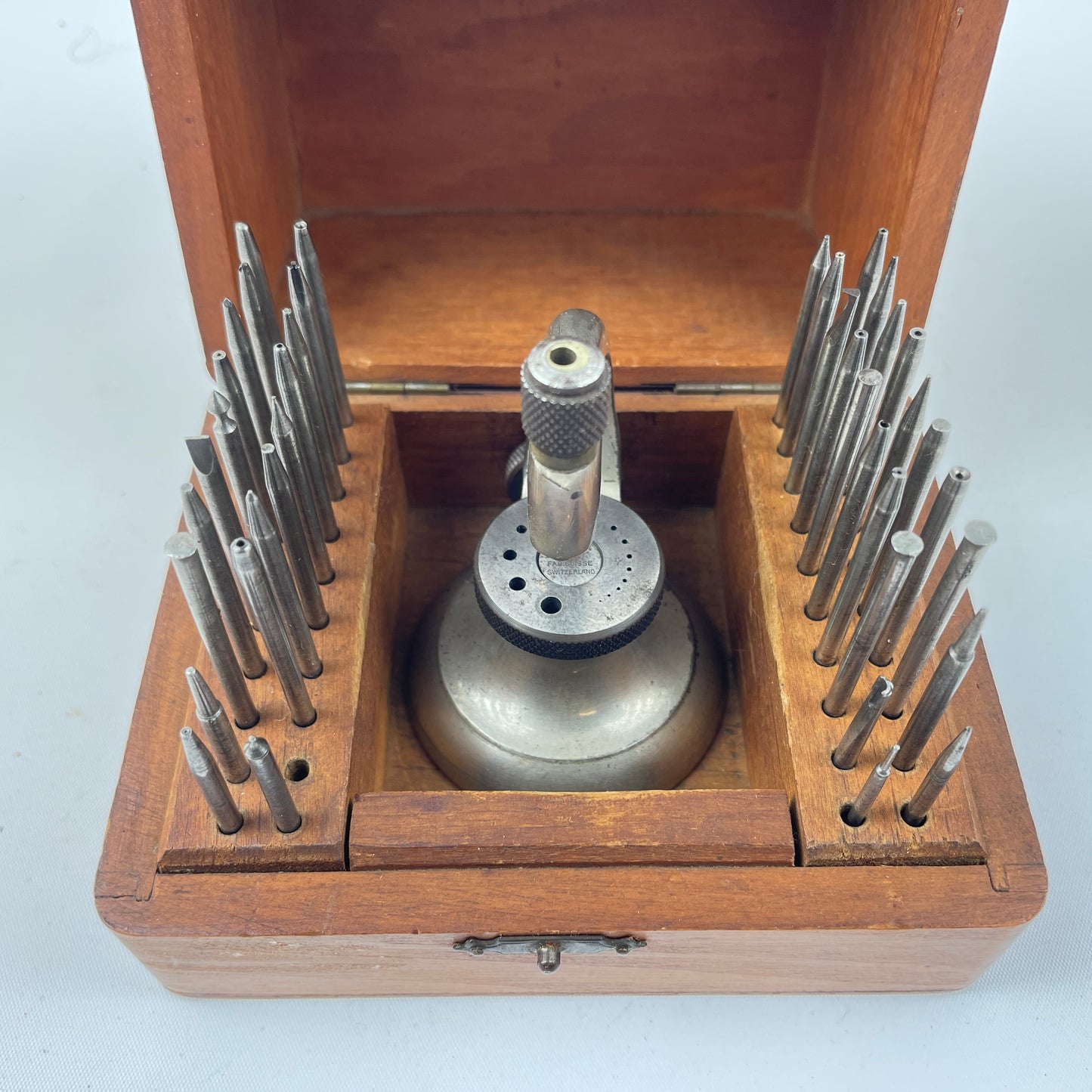 Lot 20- Watchmaker’s Small Wood Boxed Staking Set