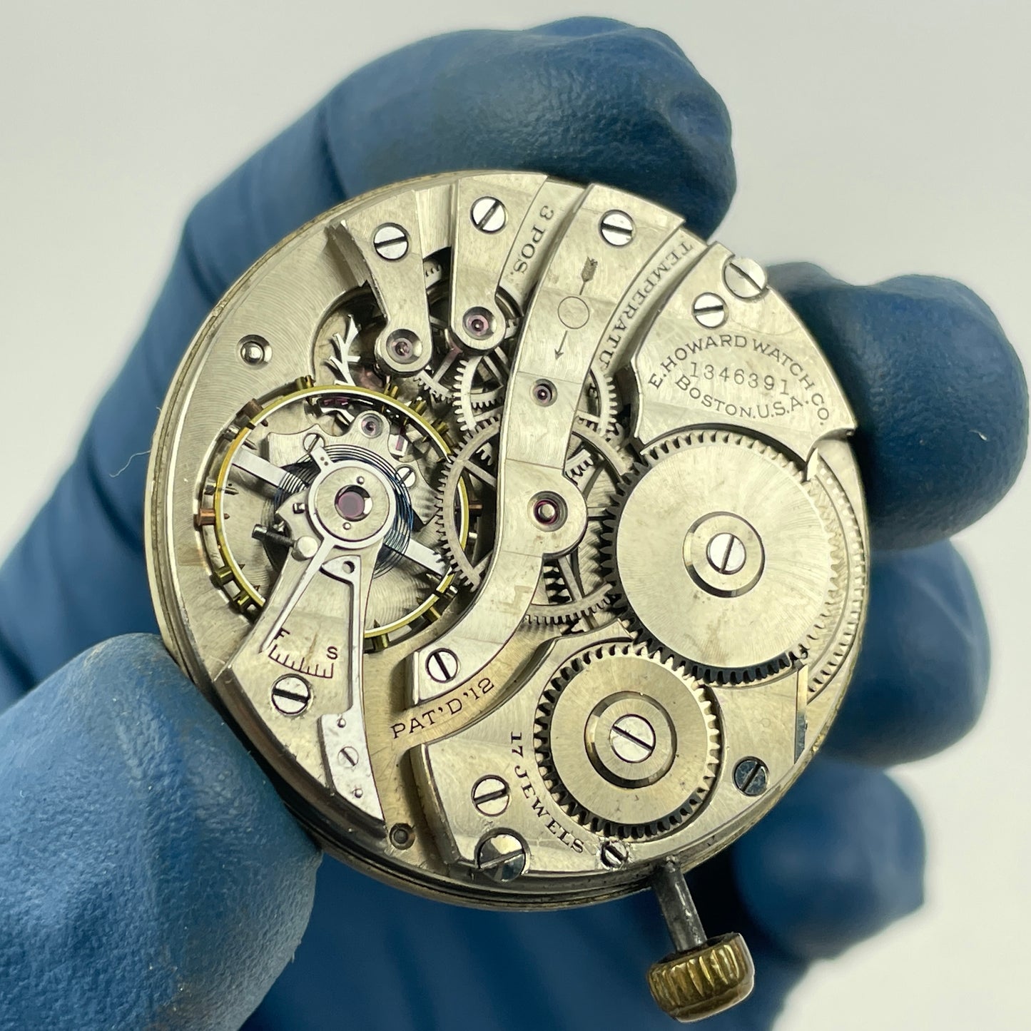 Lot 66- E. Howard & Co. 12 Size Pocket Watch 17 Jewel Movement