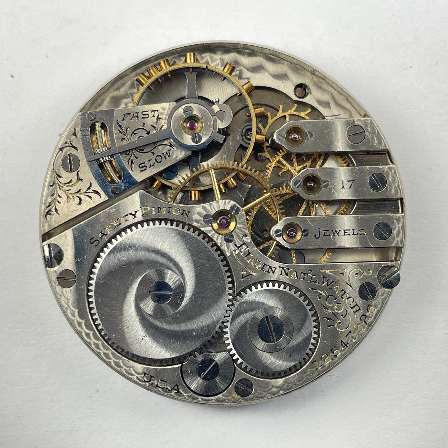 Lot 70- Elgin 16 Size 3-Finger Bridge Pocket Watch Movement