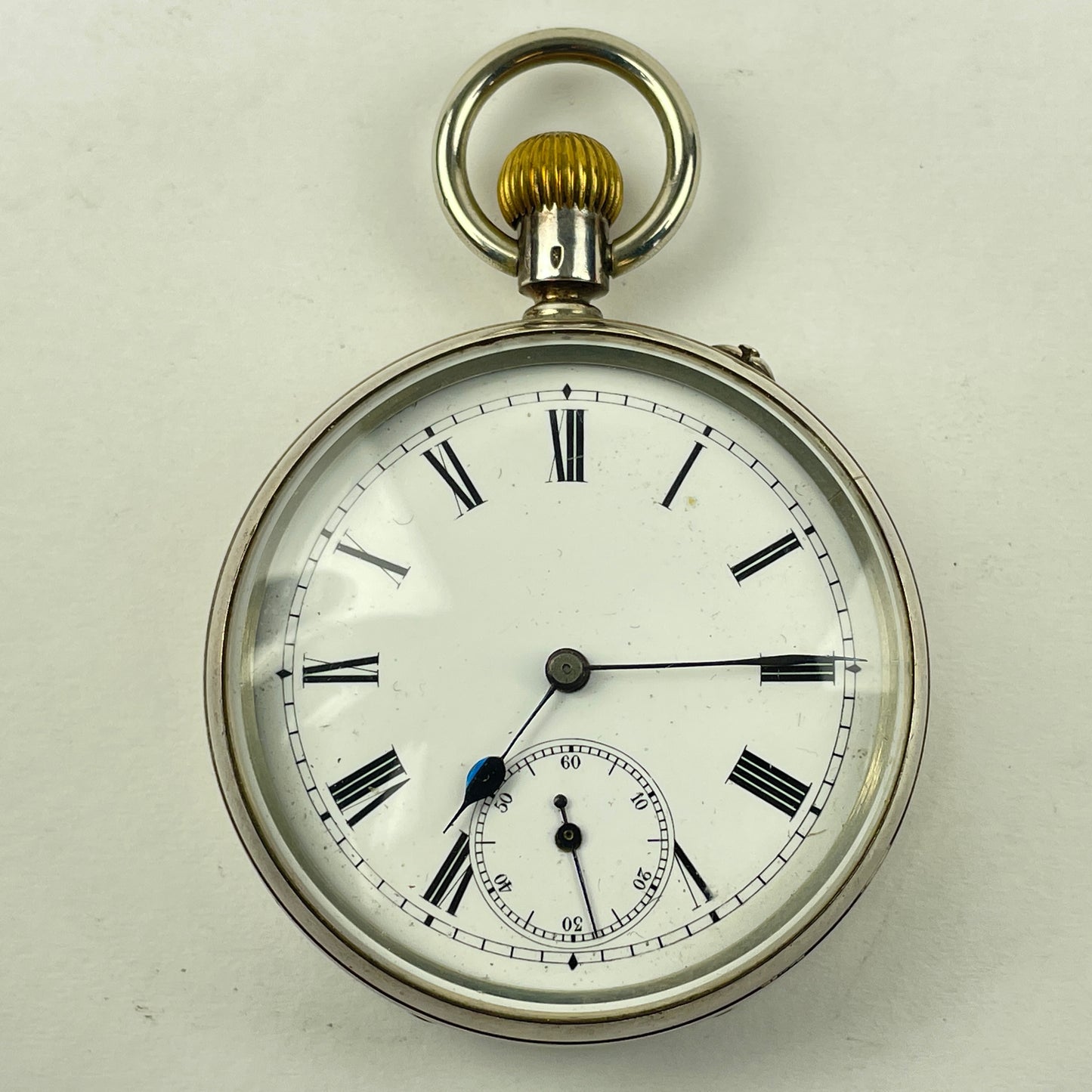 Lot 69- Swiss Sterling Silver Open Face Pocket Watch