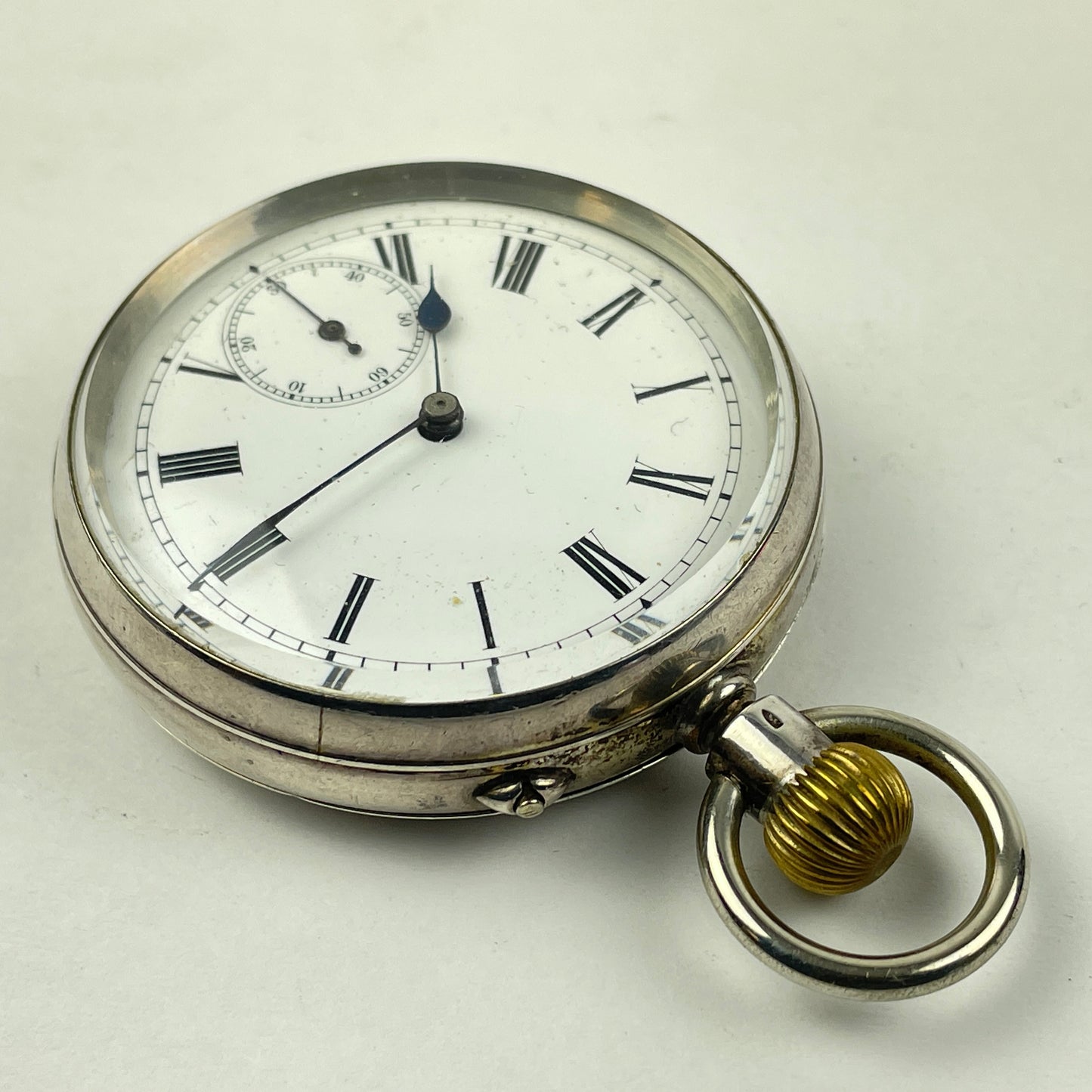 Lot 69- Swiss Sterling Silver Open Face Pocket Watch