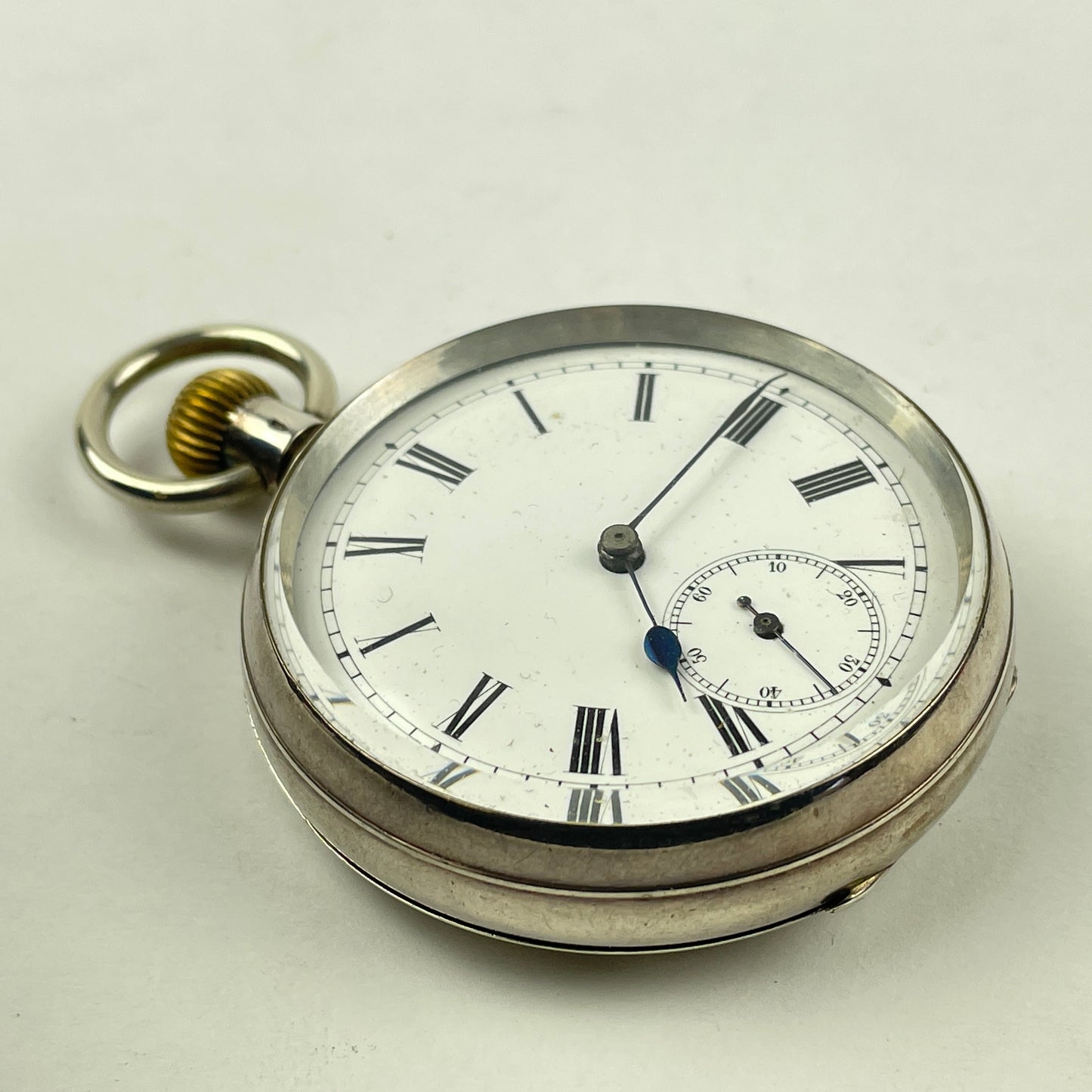 Lot 69- Swiss Sterling Silver Open Face Pocket Watch