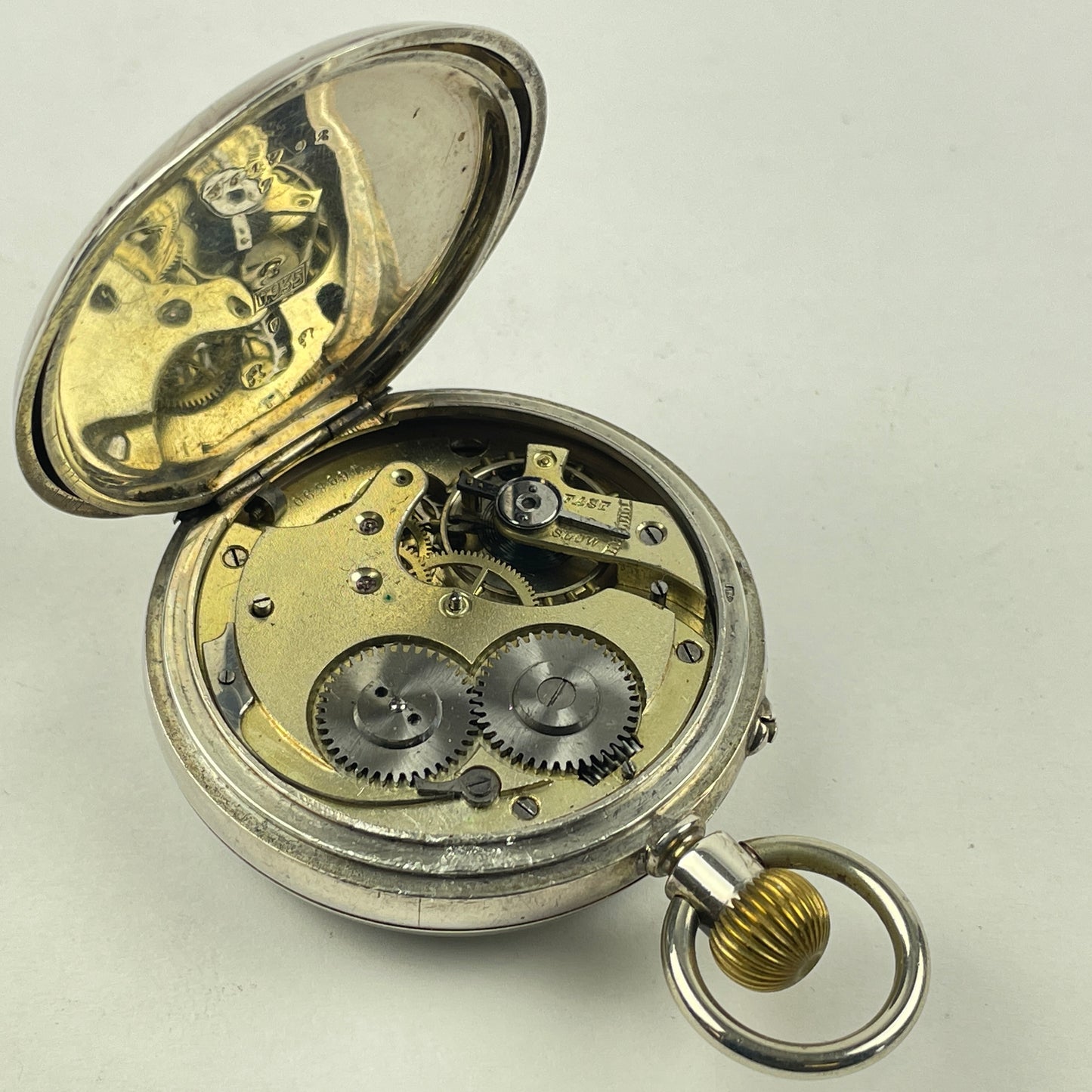 Lot 69- Swiss Sterling Silver Open Face Pocket Watch