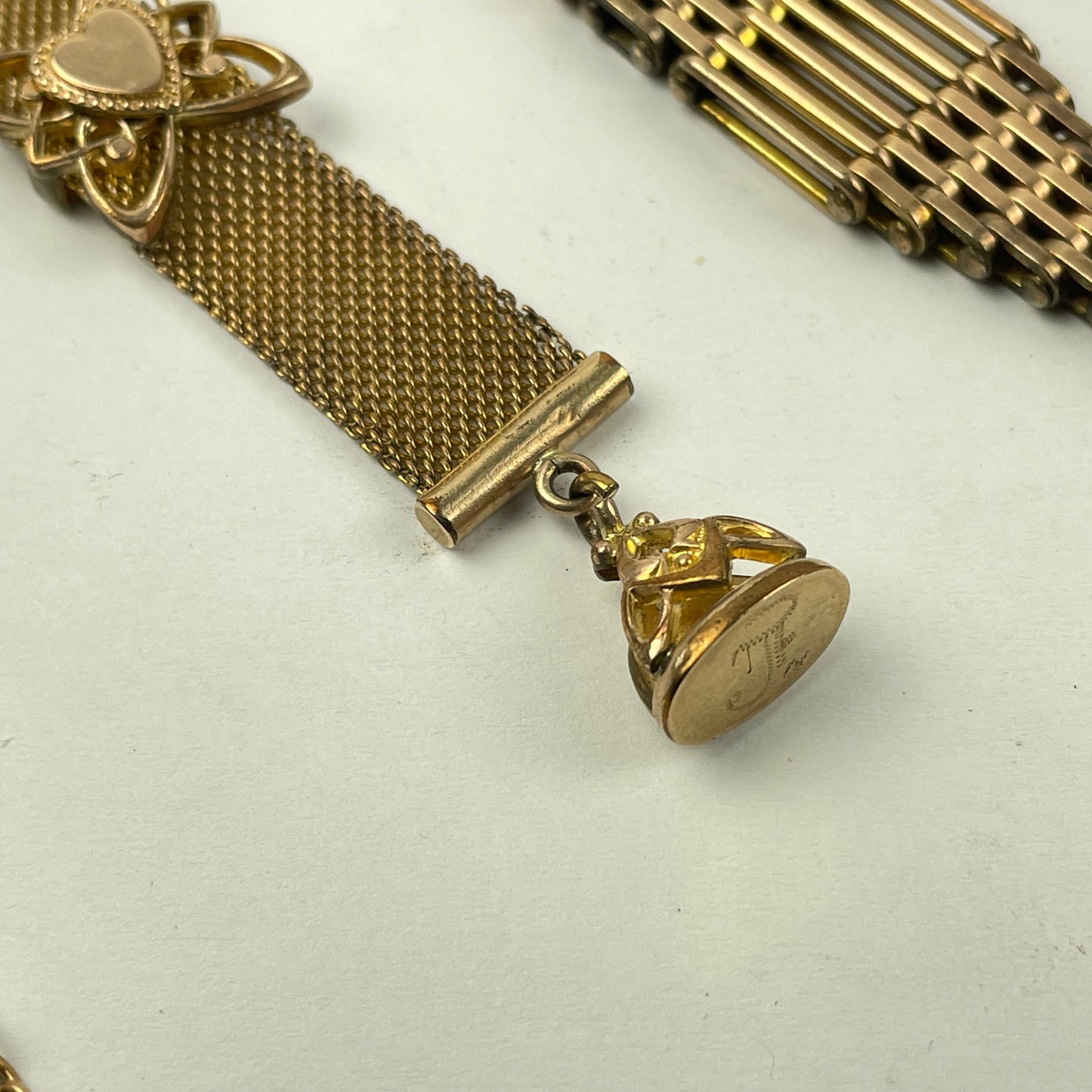 Lot 35- Men’s YGF Antique Victorian Pocket Watch Chain Fobs
