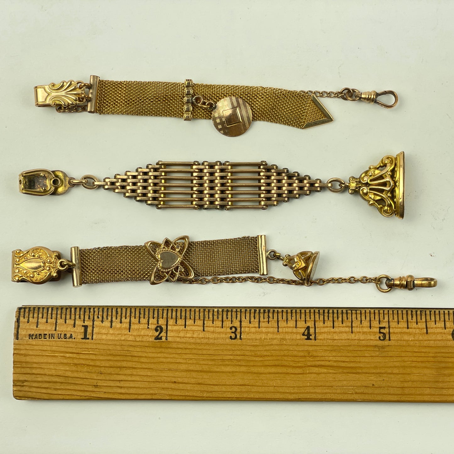 Lot 35- Men’s YGF Antique Victorian Pocket Watch Chain Fobs