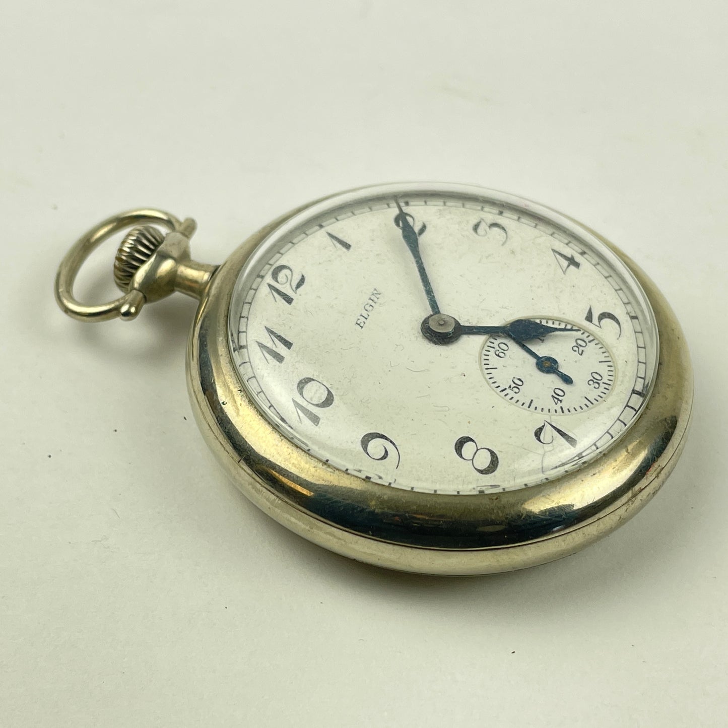 Lot 81- Elgin 16 Size Nickel 7 Jewel Open Face Pocket Watch